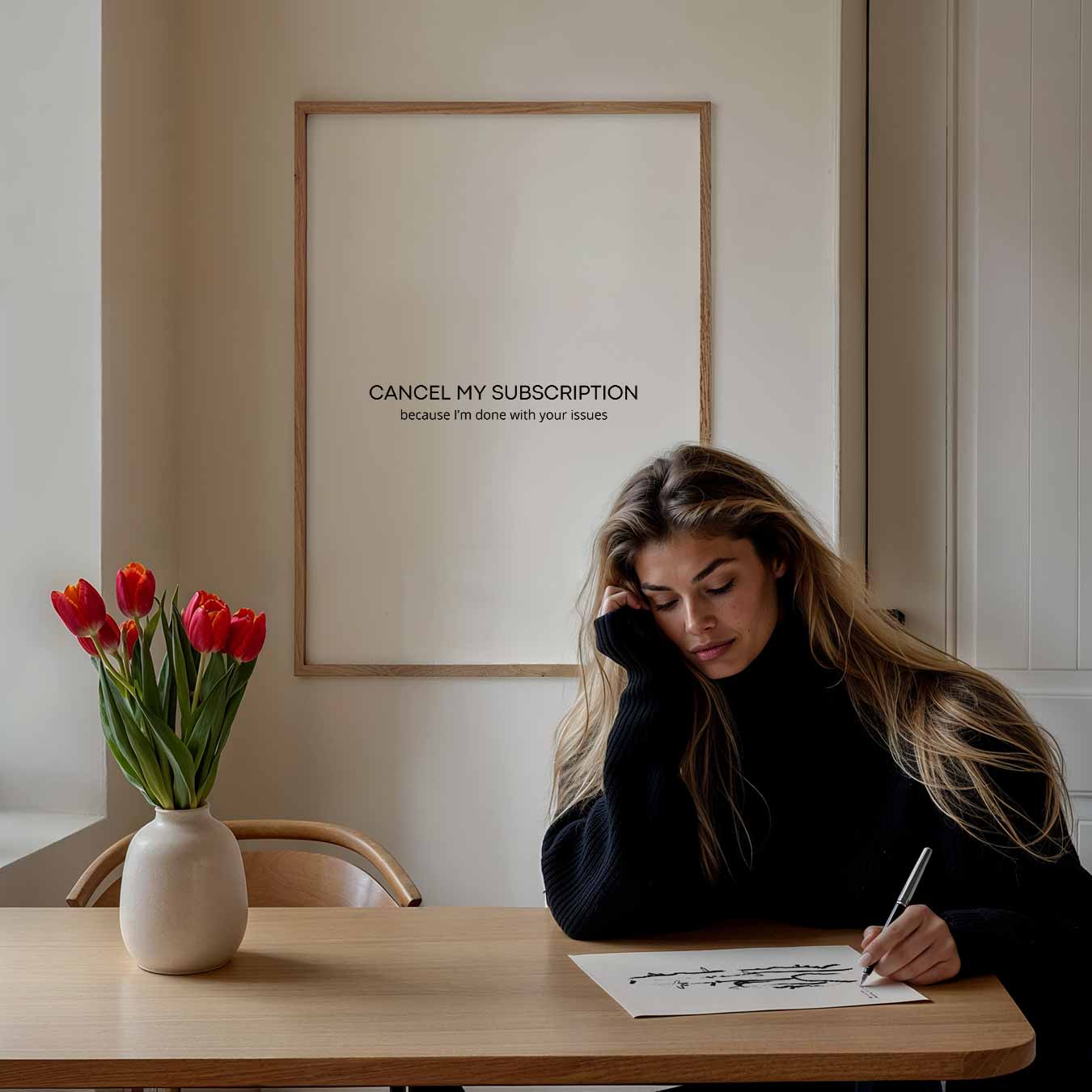 Stop Het Abonnement Poster-WallArtistic
