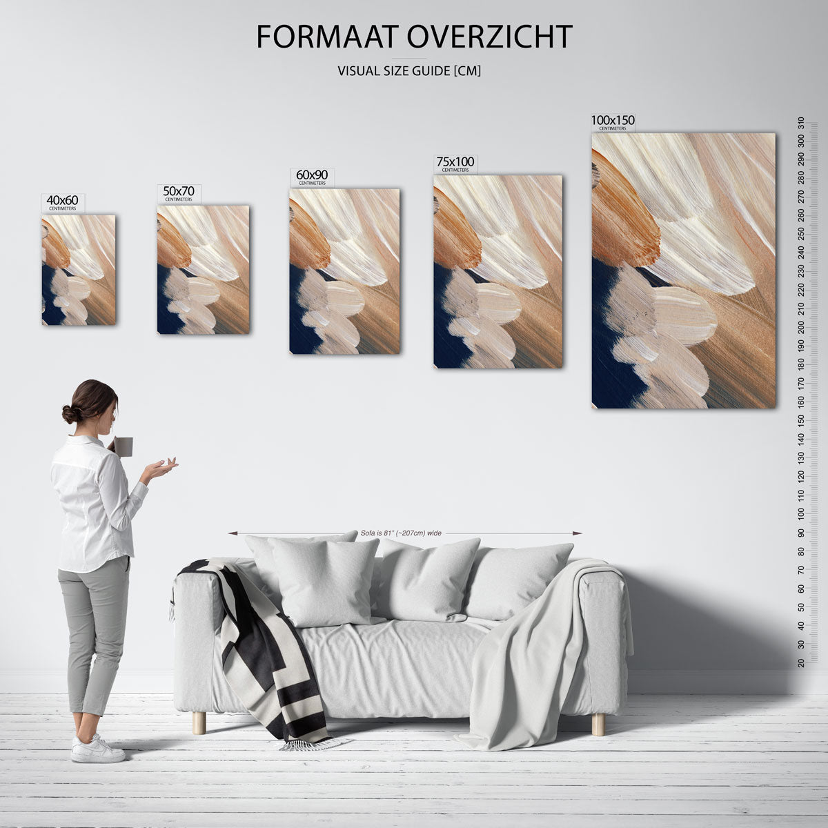 Organische penseelstreken Kunstwerk