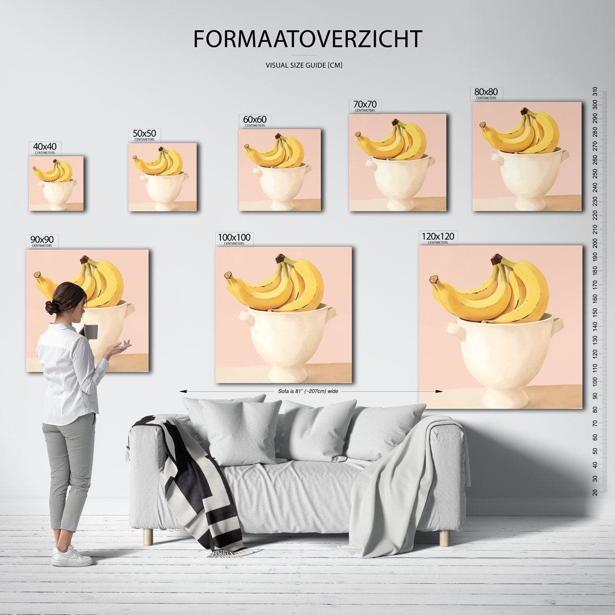 Bananen in schaal Poster