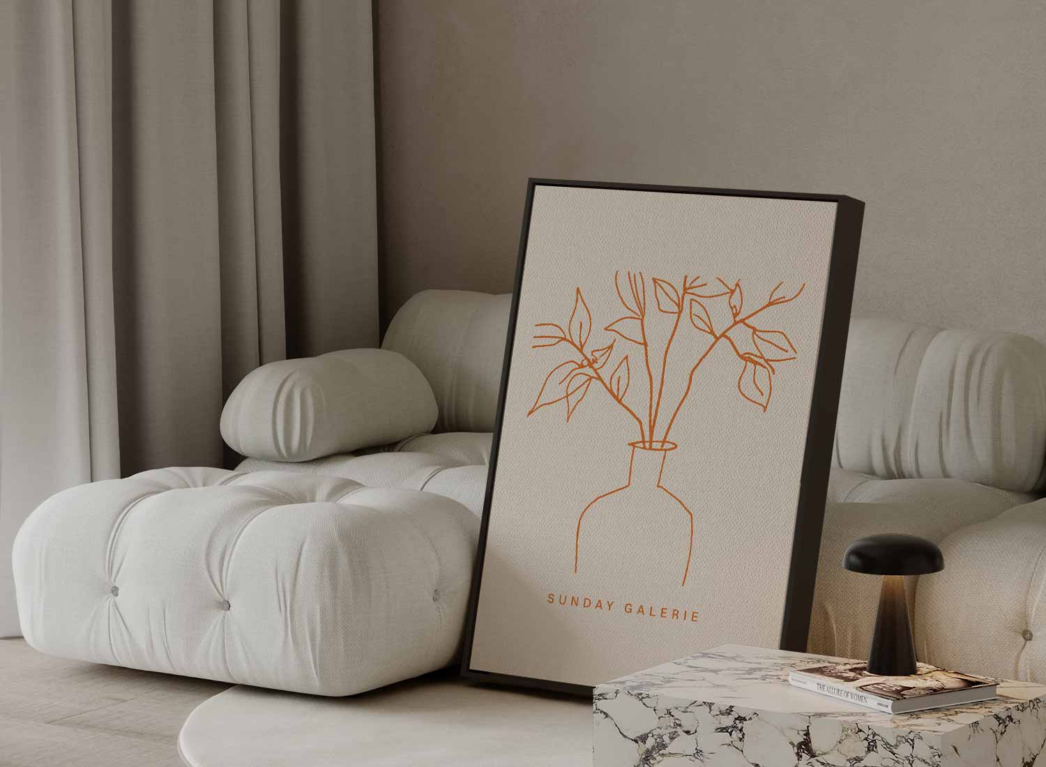 Simpele Vaas Illustratie Kunstwerk-canvas-dibond-plexiglas-wanddecoratie-WallArtistic