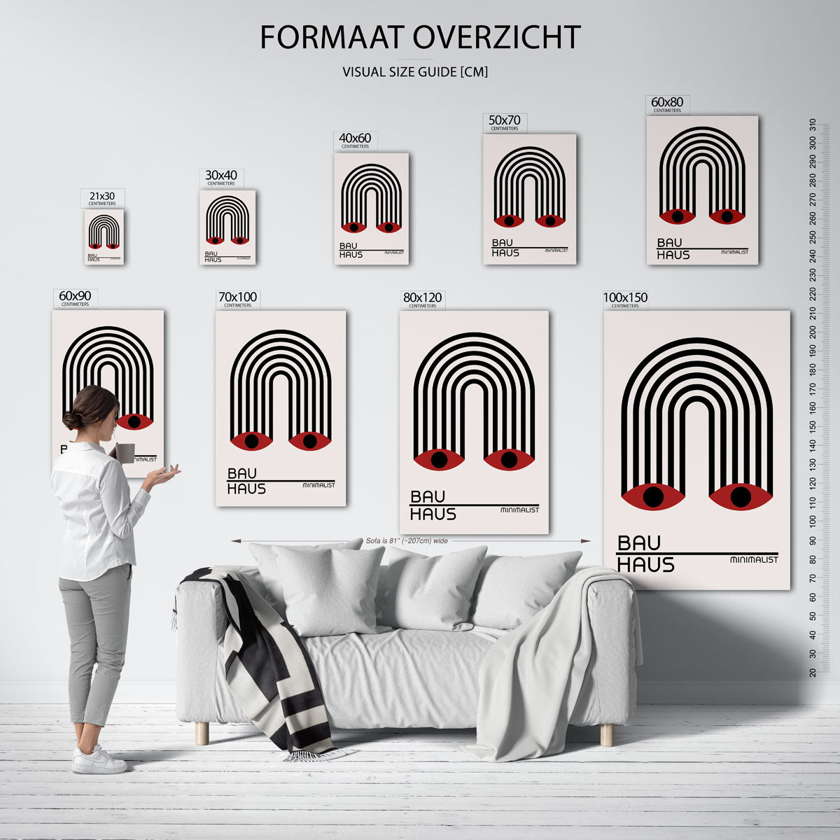 Lijnen en vormen Poster