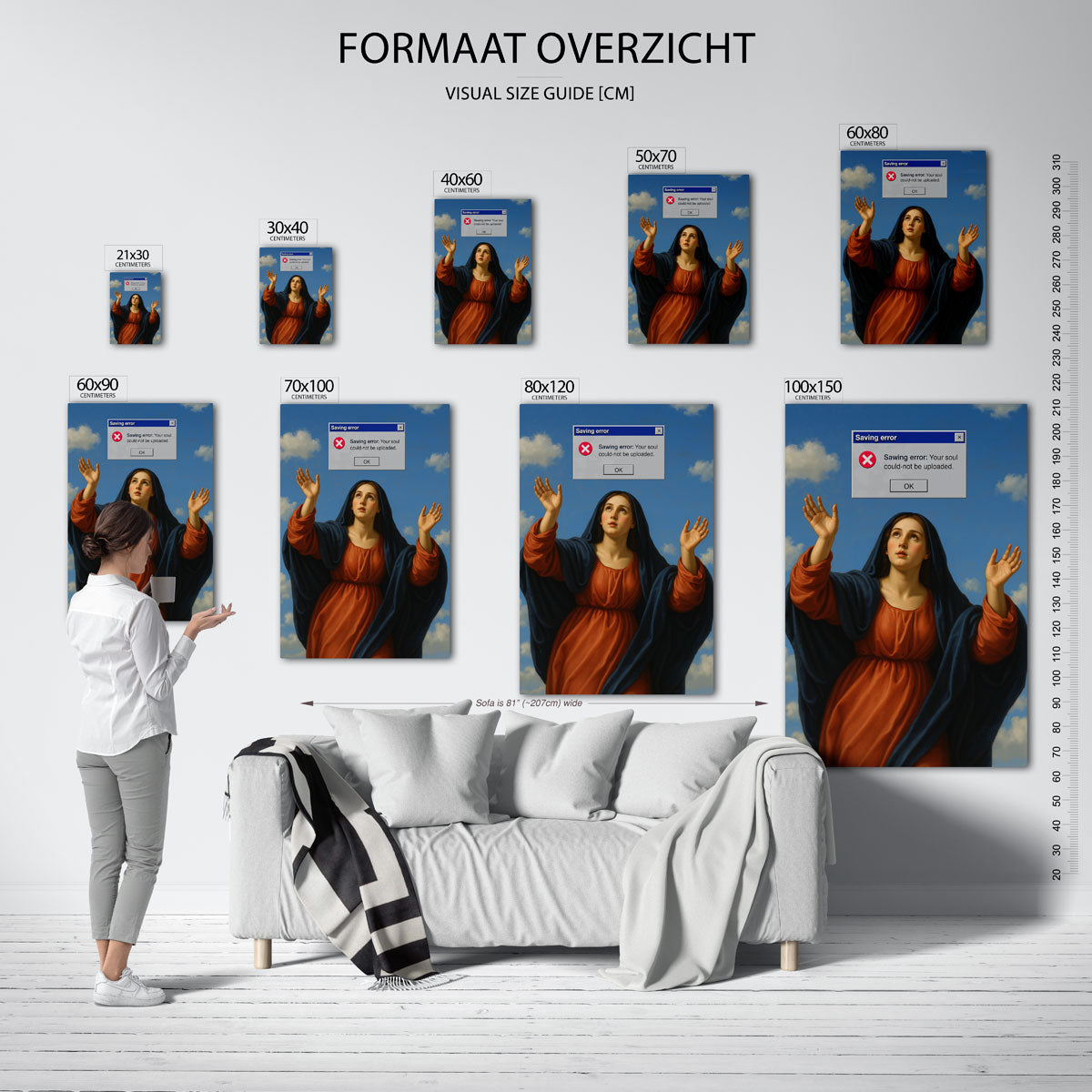 Vrouw met foutmelding Poster
