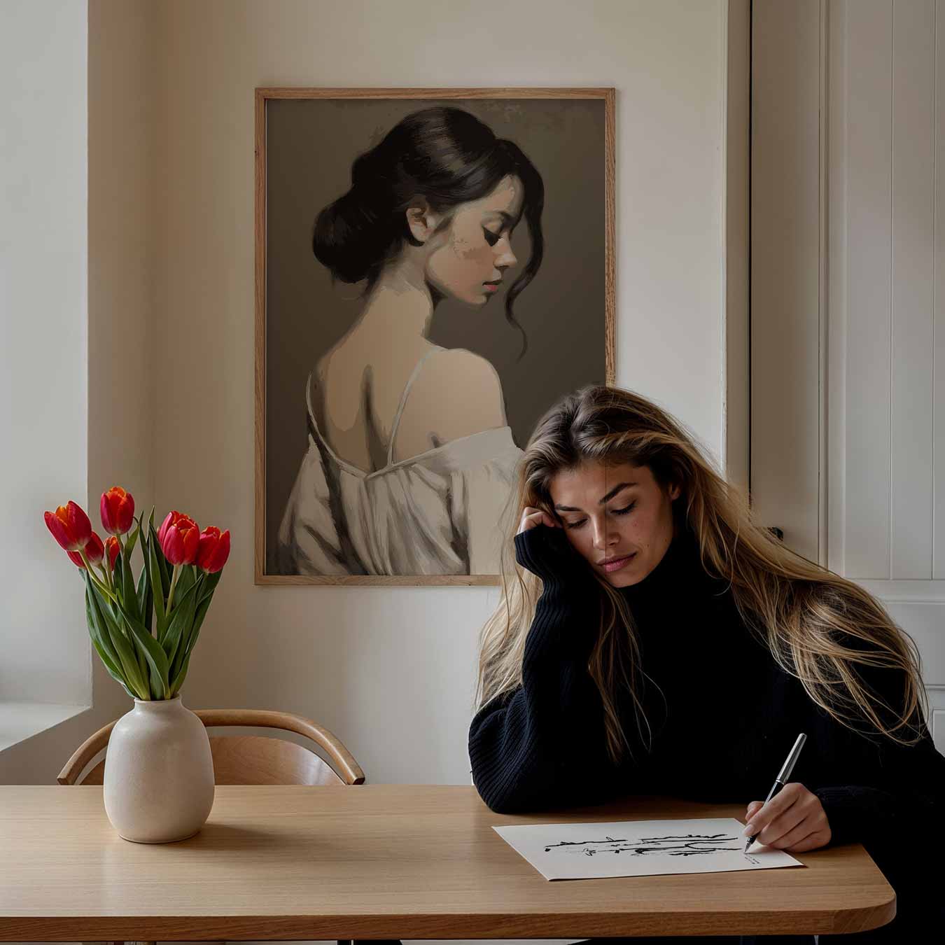 Elegante Vrouwelijke Stijl Poster-WallArtistic