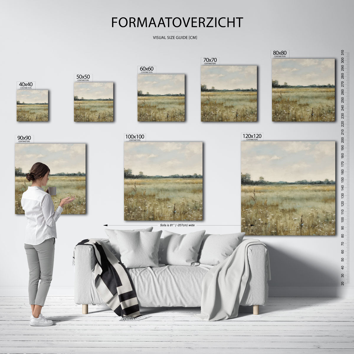 Landschap met bloemen Poster