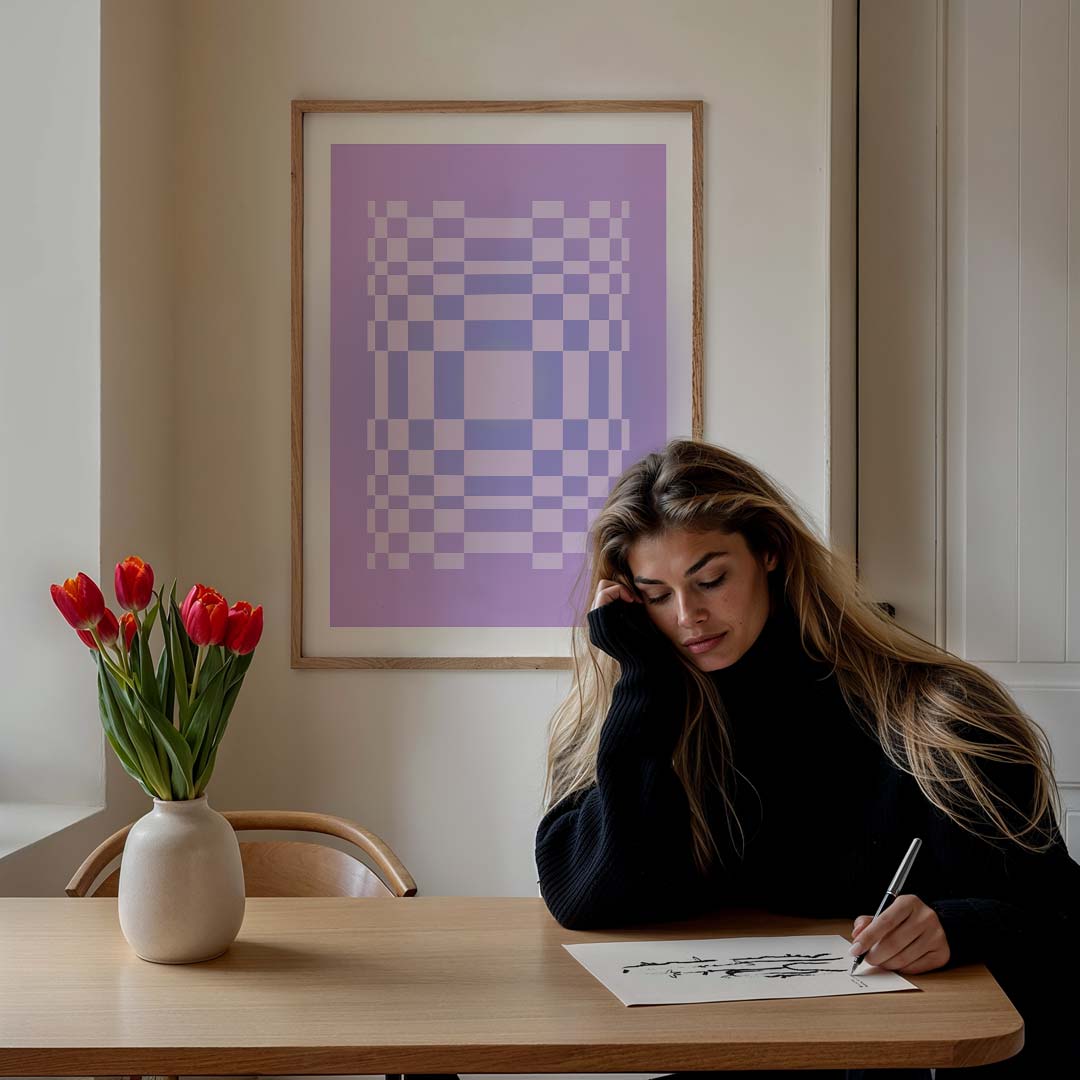 Stijlvolle Pastel Illusie Poster-WallArtistic