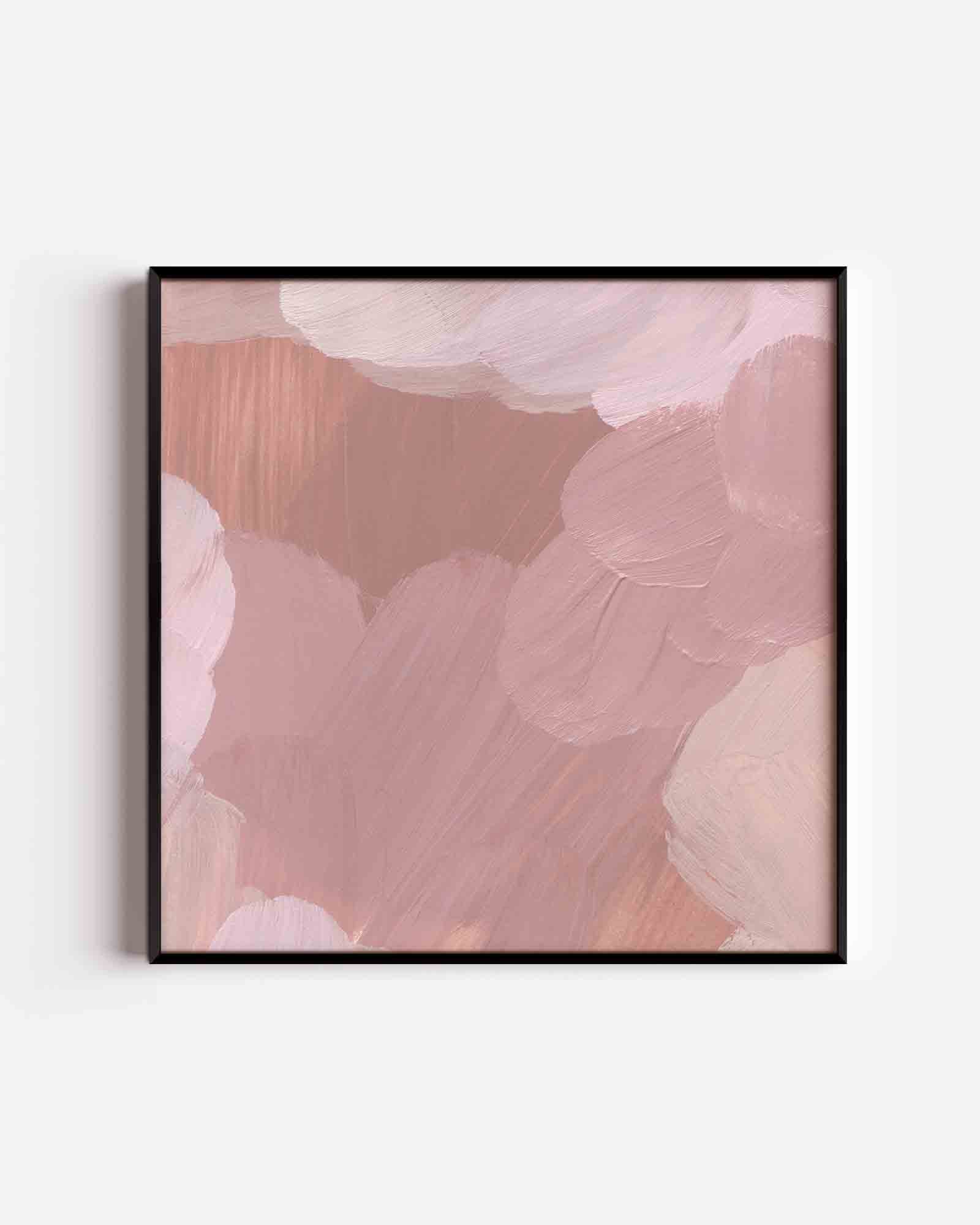 Abstracte roze penseelstreken Poster