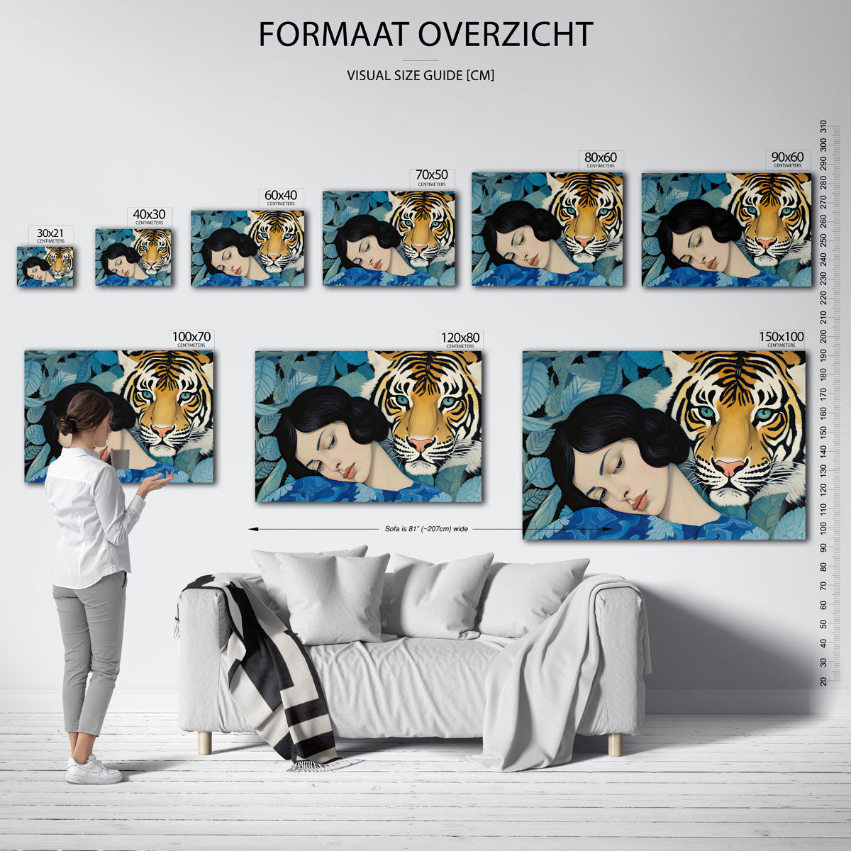 Vrouw en tijger Poster