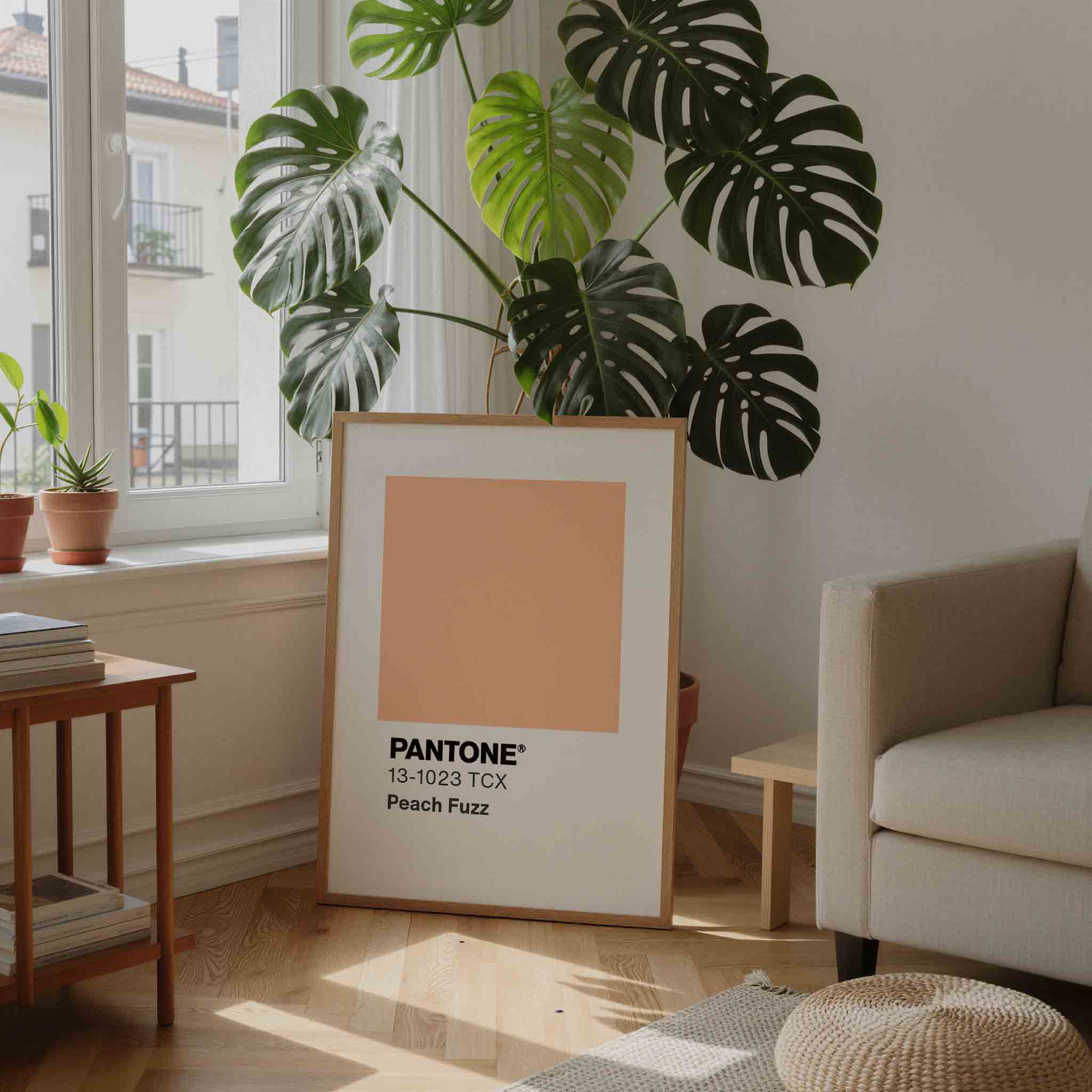 Peach fuzz pantone Poster