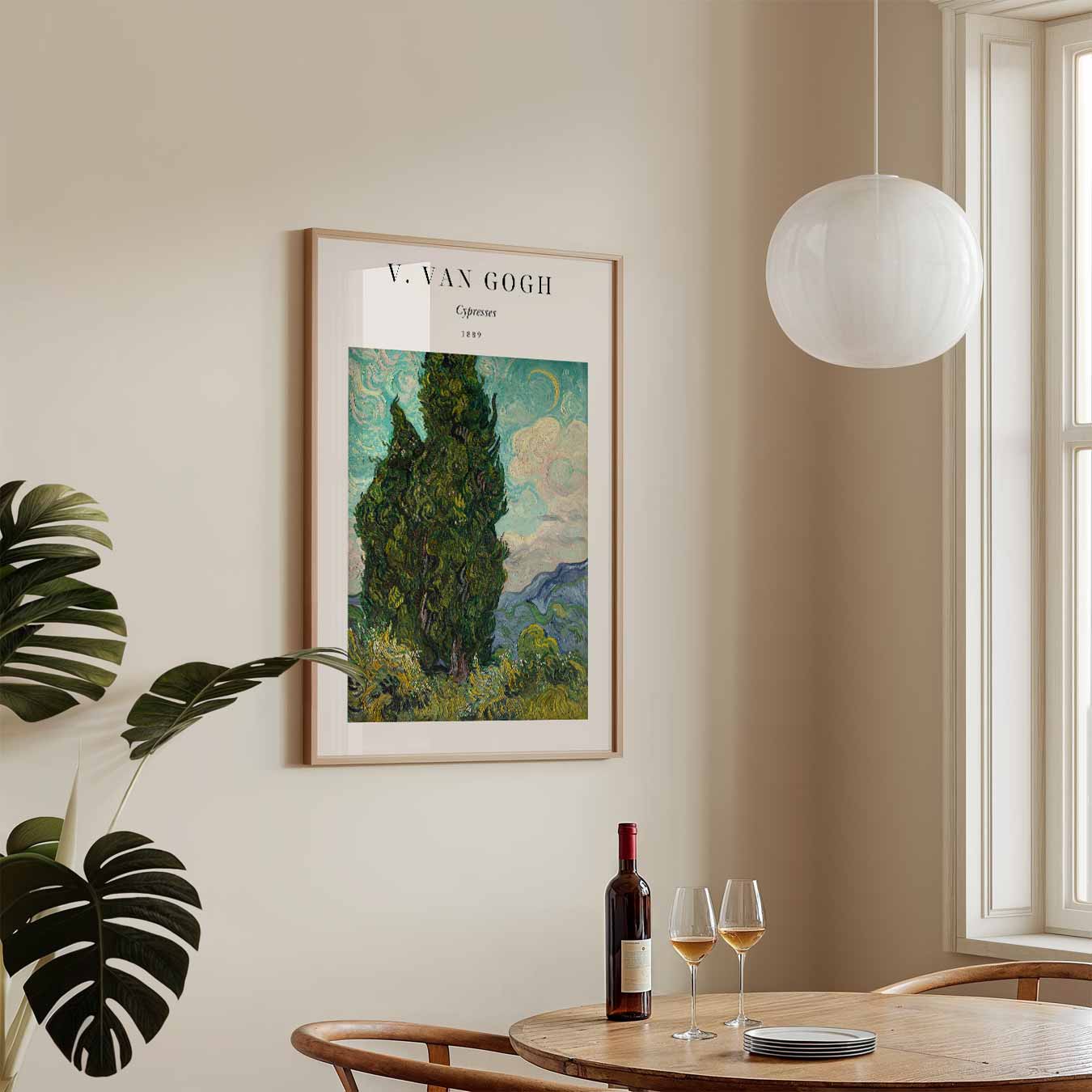 Van Gogh Cypresses Poster-WallArtistic