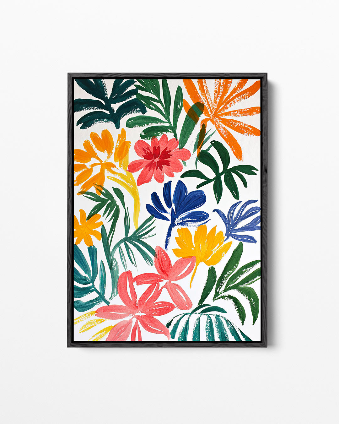Kleurrijke bloemenvormen Kunstwerk