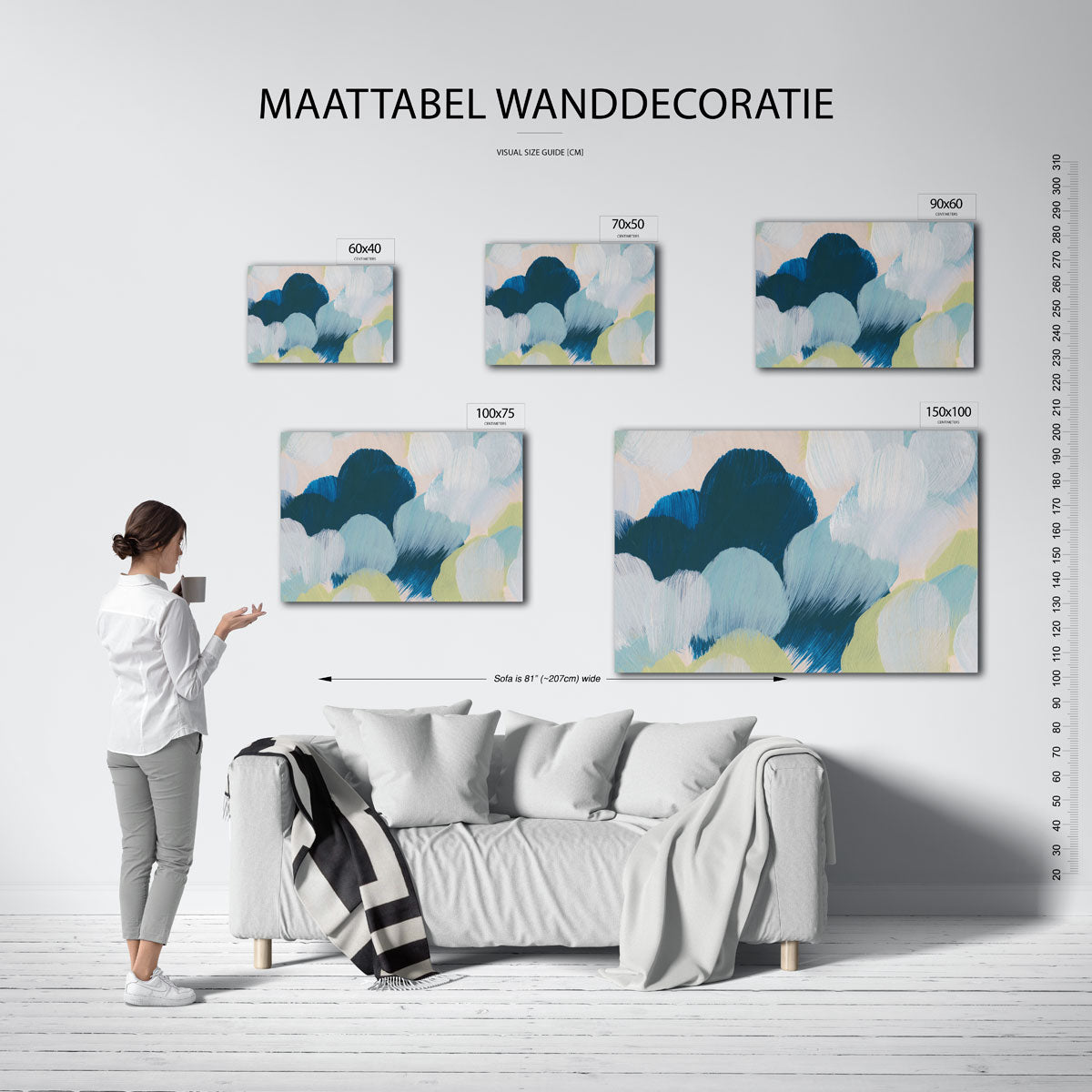 Kleurrijke borstelstreken Kunstwerk