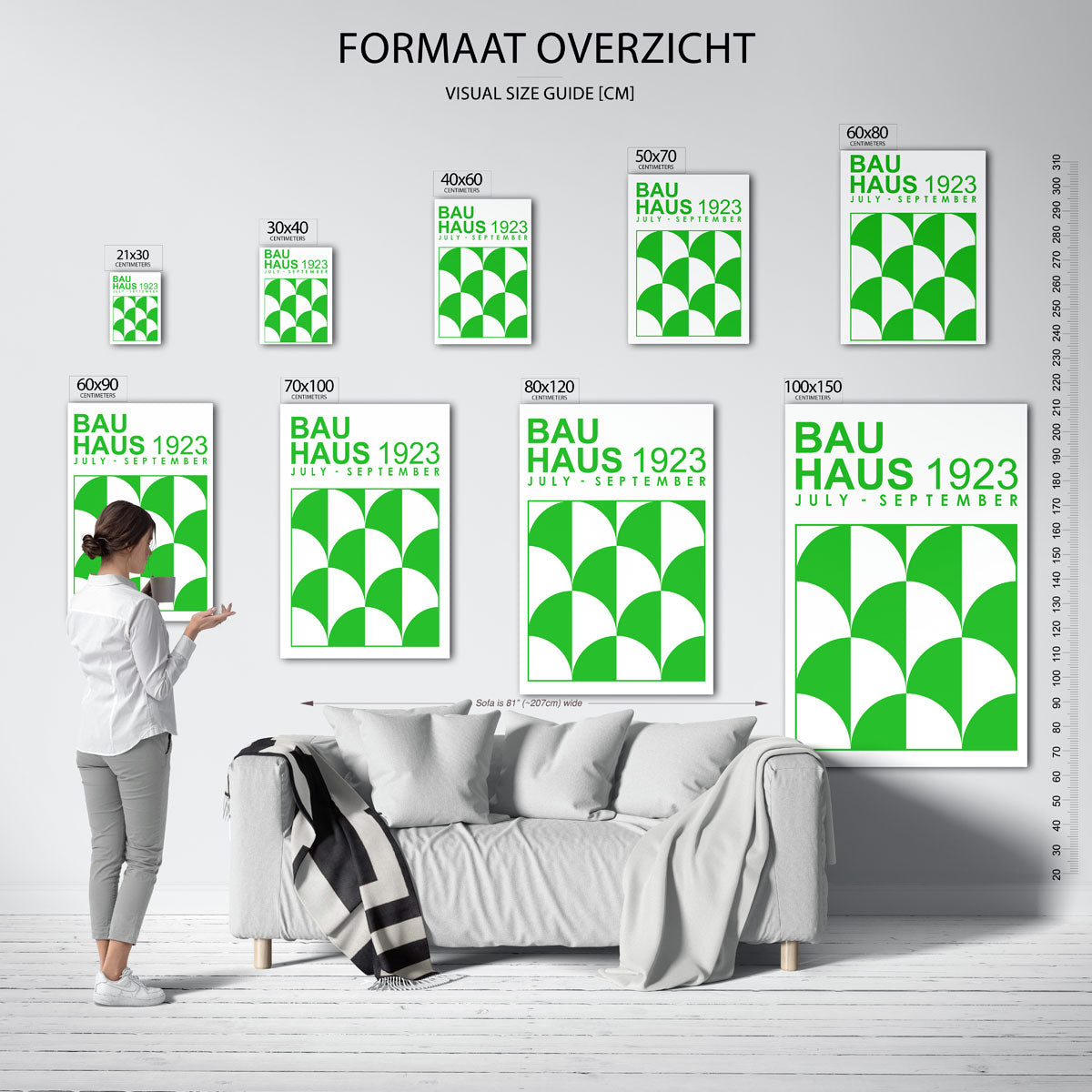Groene boogpatronen Poster