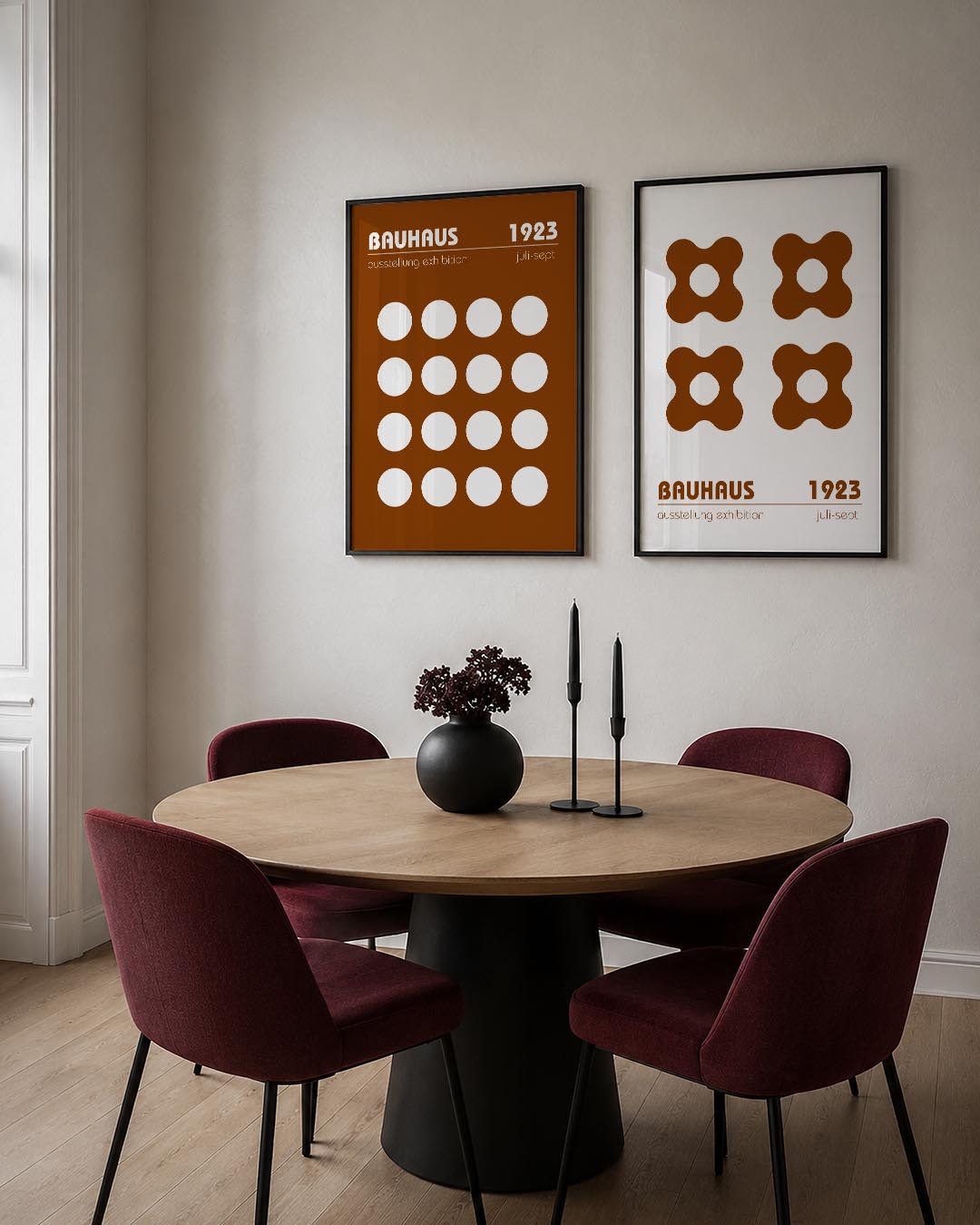 Cirkelpatroon en tekst Postersets