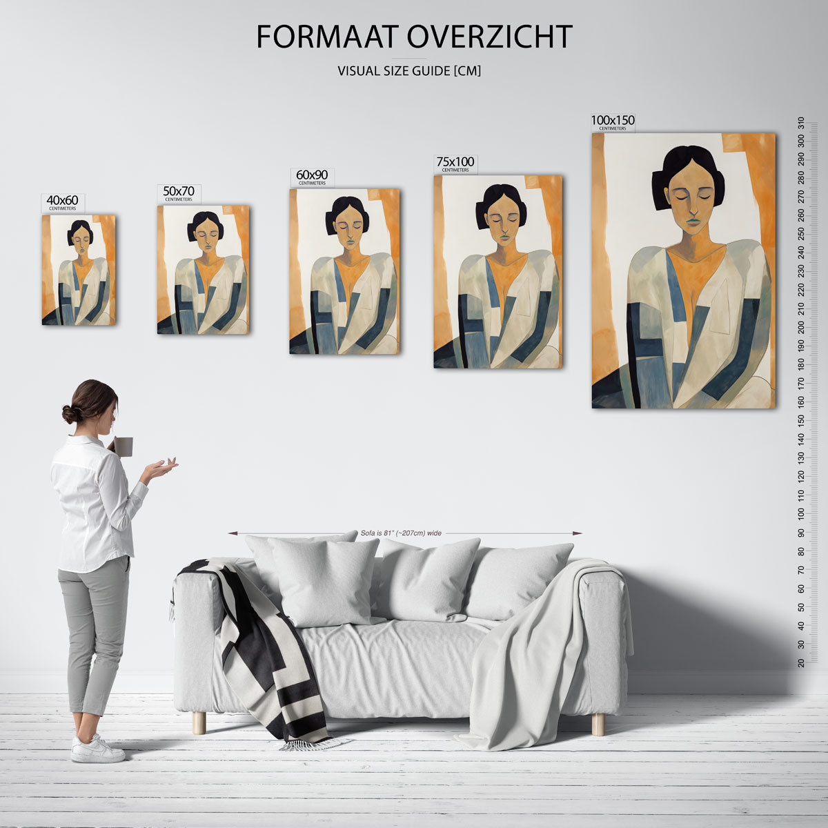 Gestileerde vrouw Kunstwerk