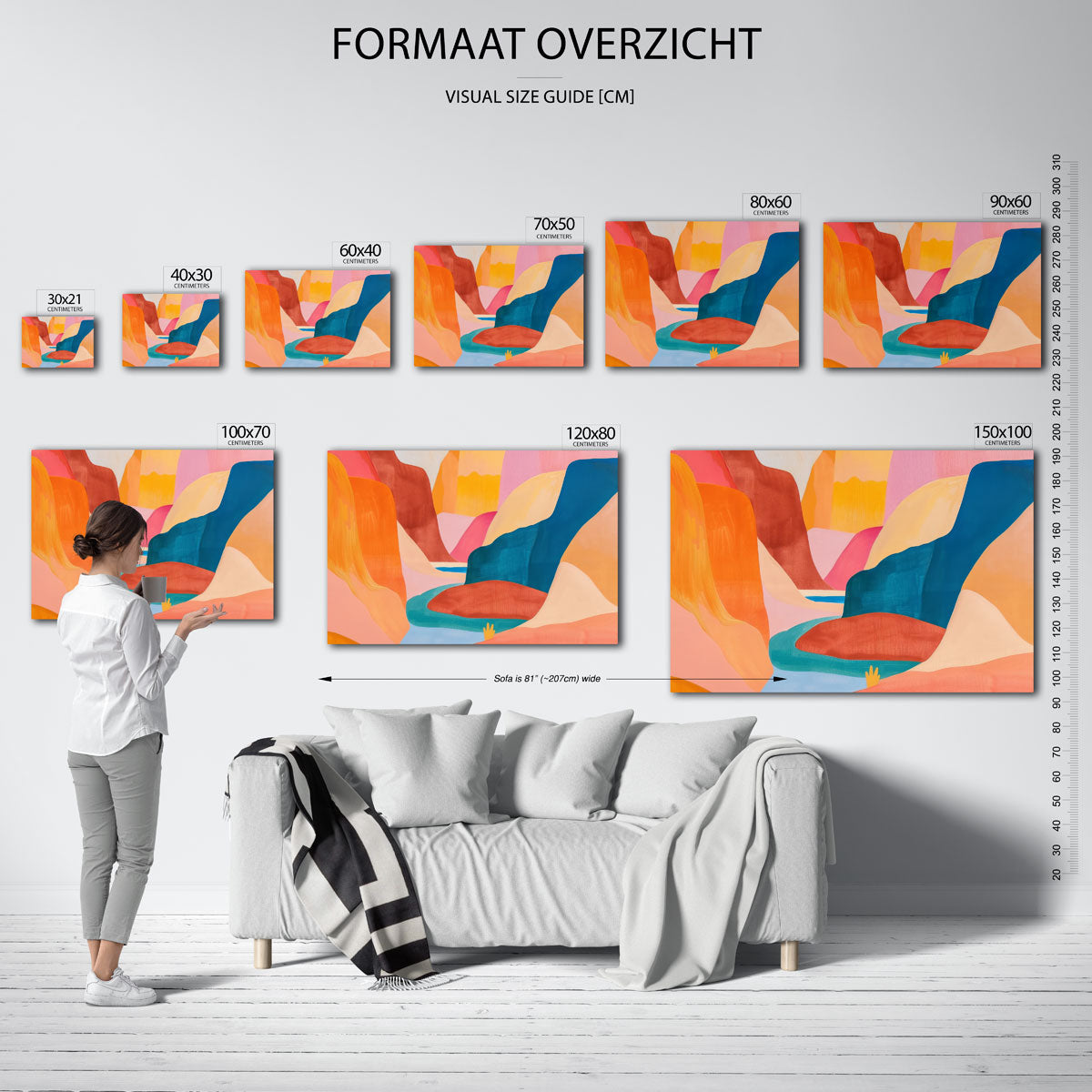 Kleurrijke landschap Poster