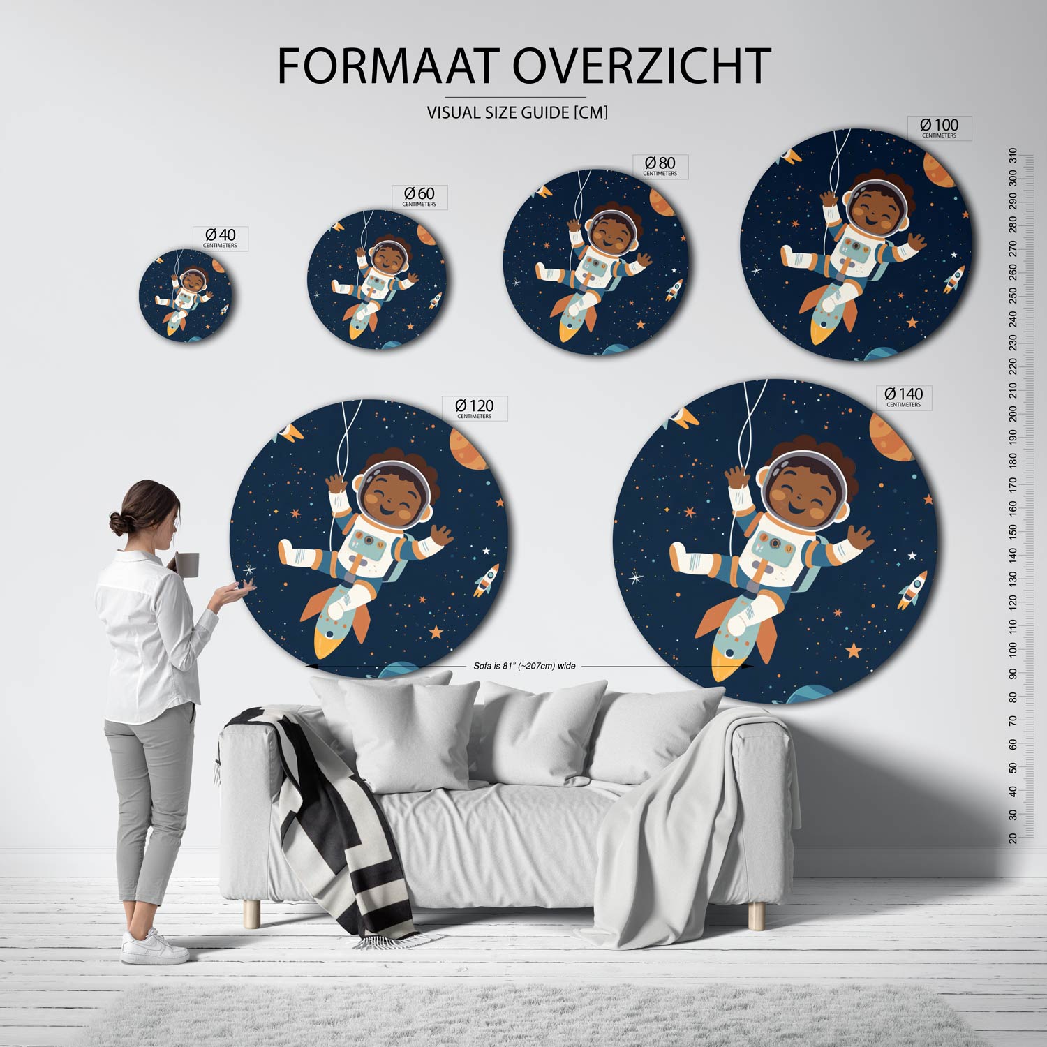 Kind in ruimte Muurcirkel