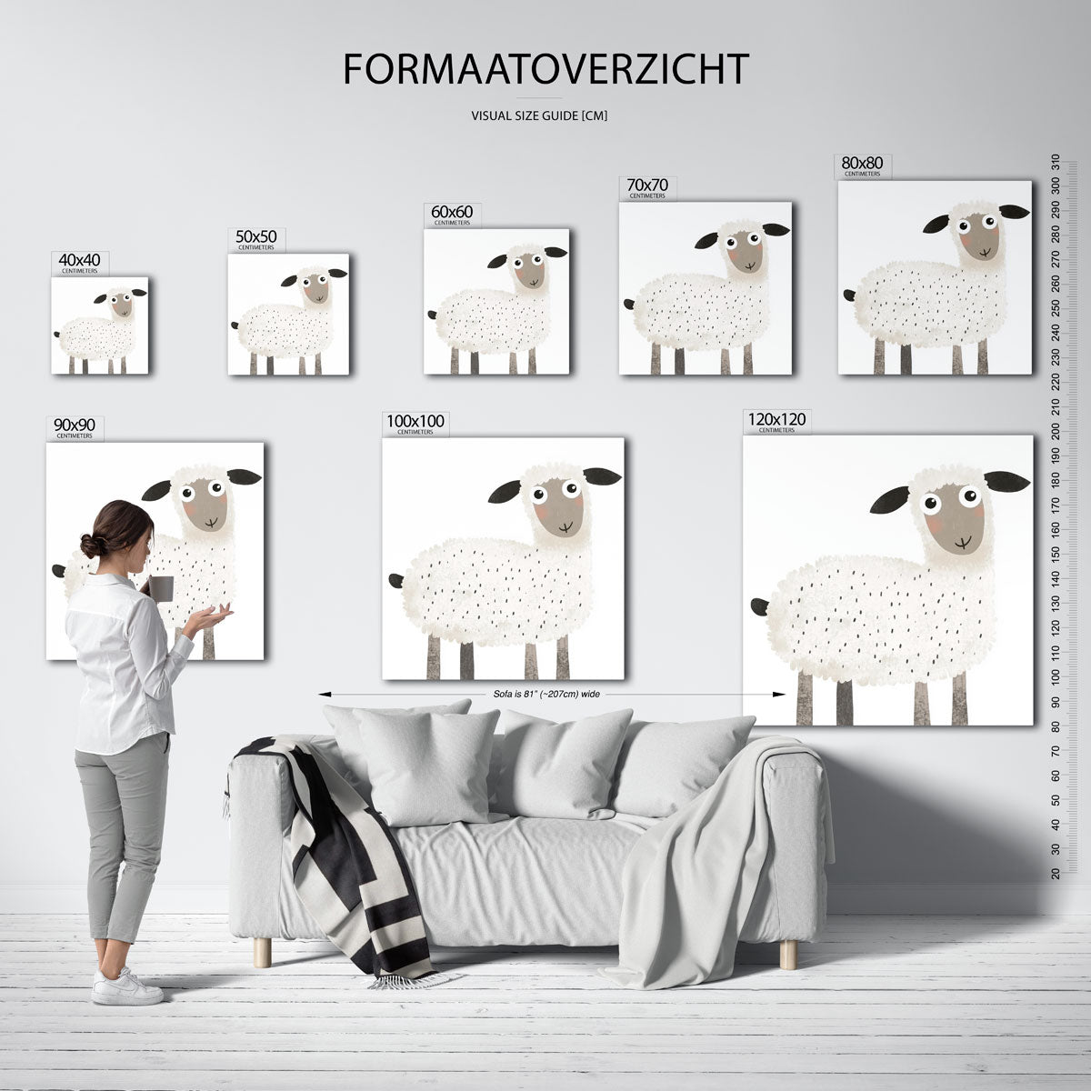 Schattig schaap Poster
