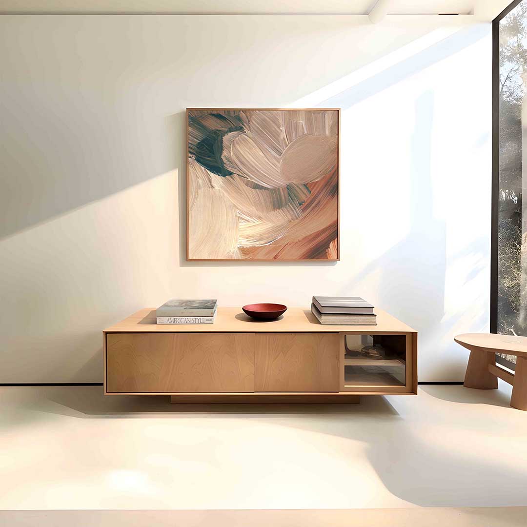 Abstracte penseelstreken Poster
