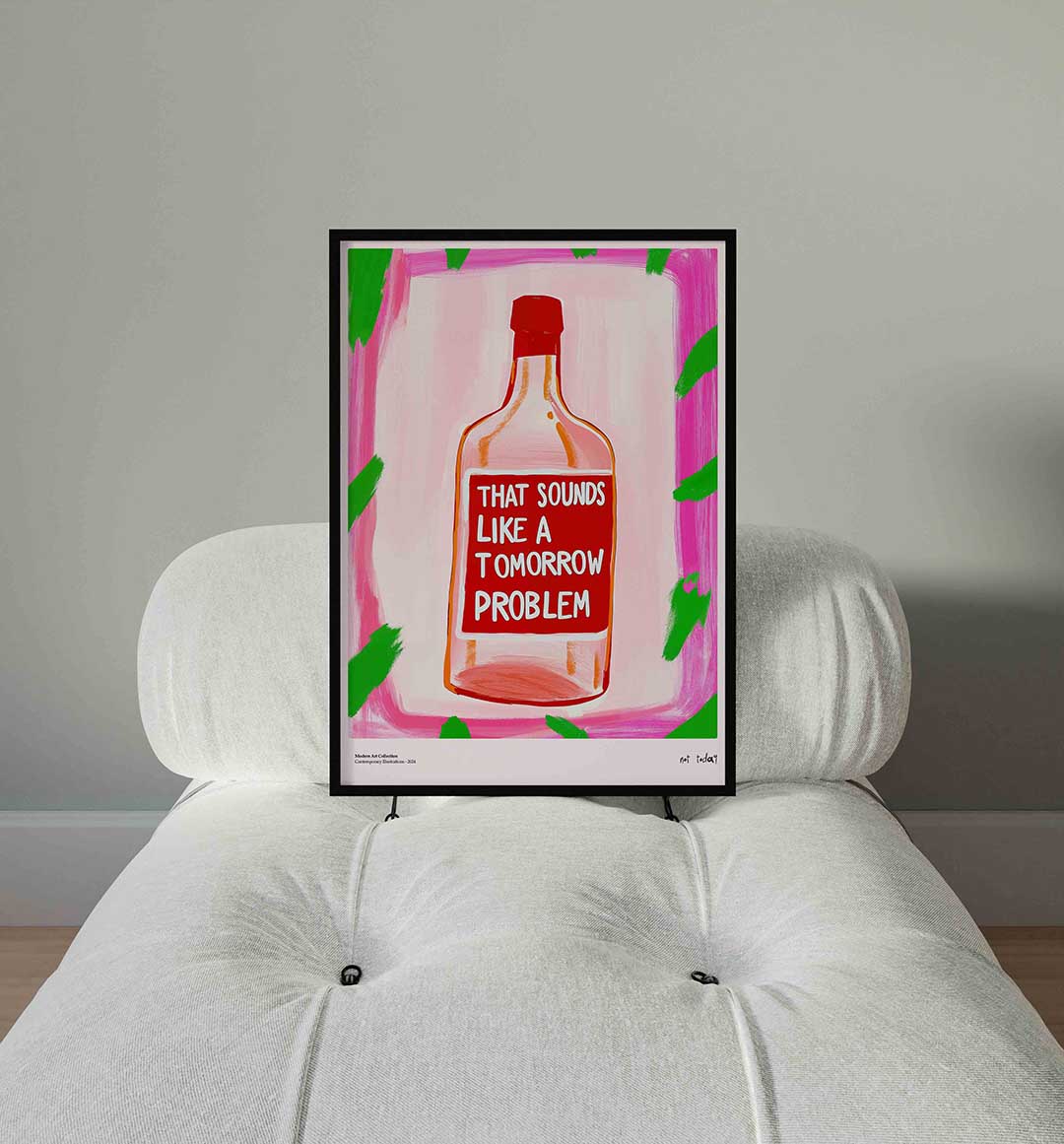 Fles met tekst Poster