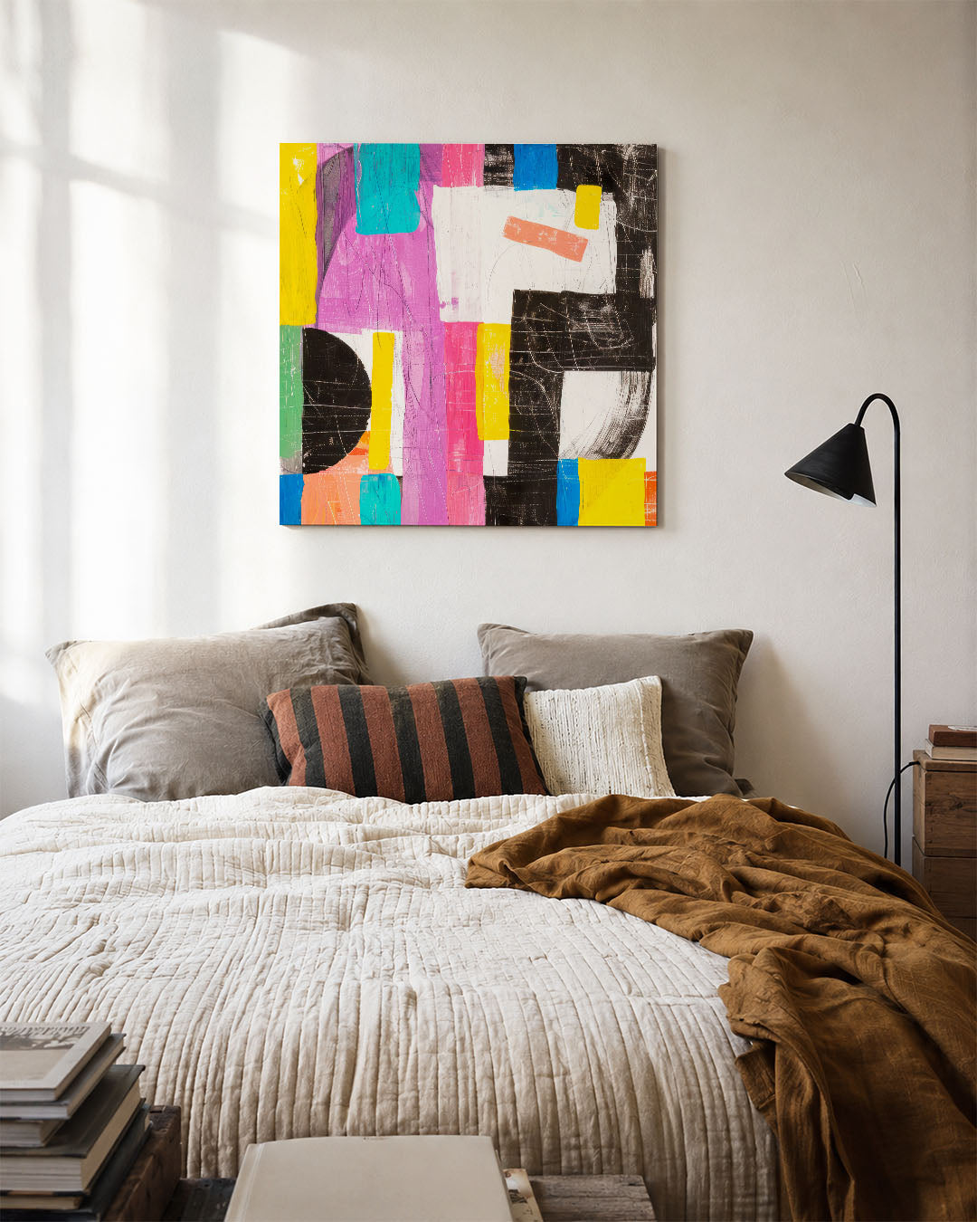 Kleurrijke geometrie Kunstwerk