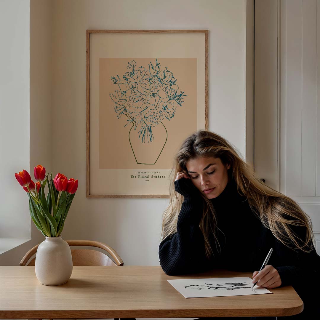 Bloemrijke Elegantie Poster-WallArtistic