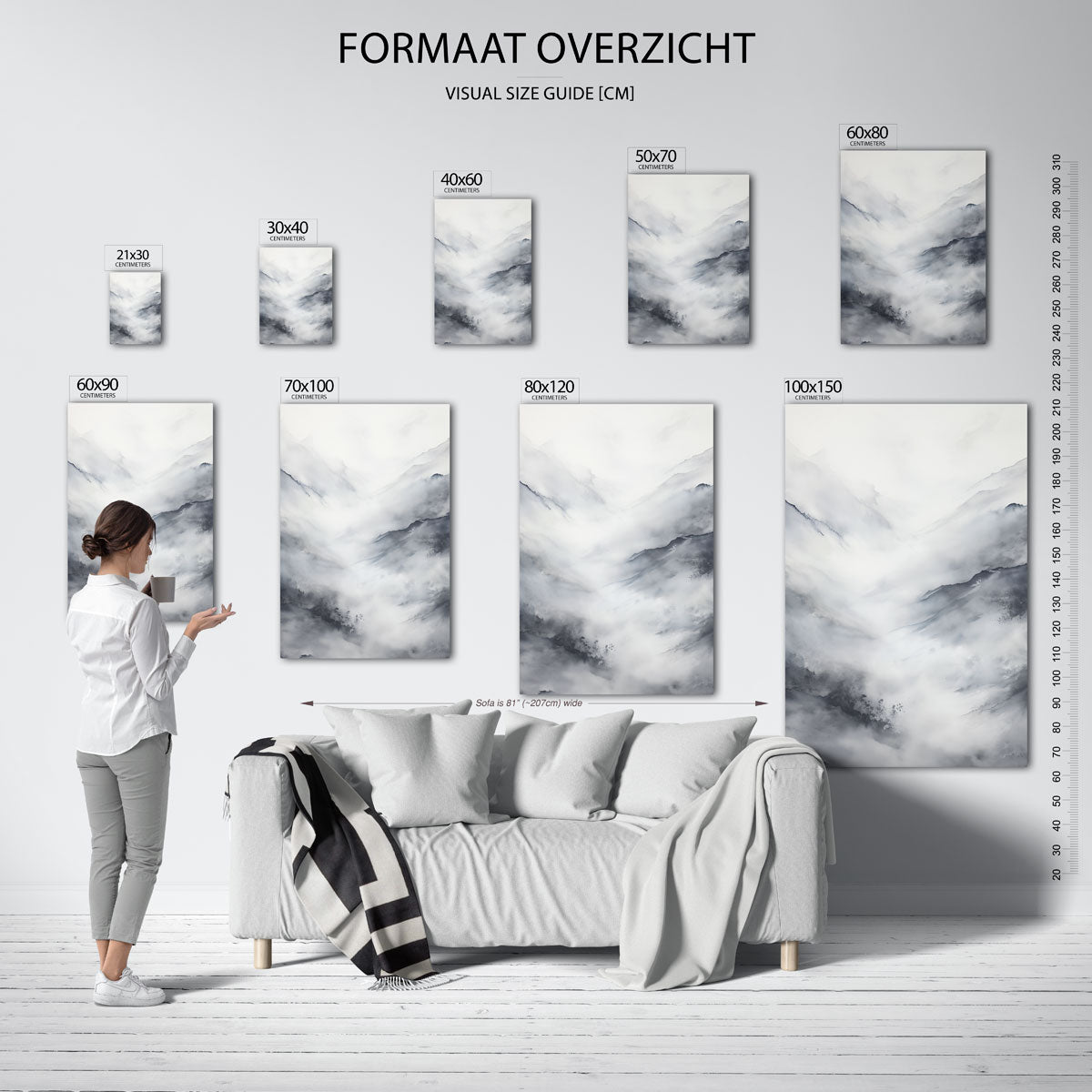 Mistige bergen Poster