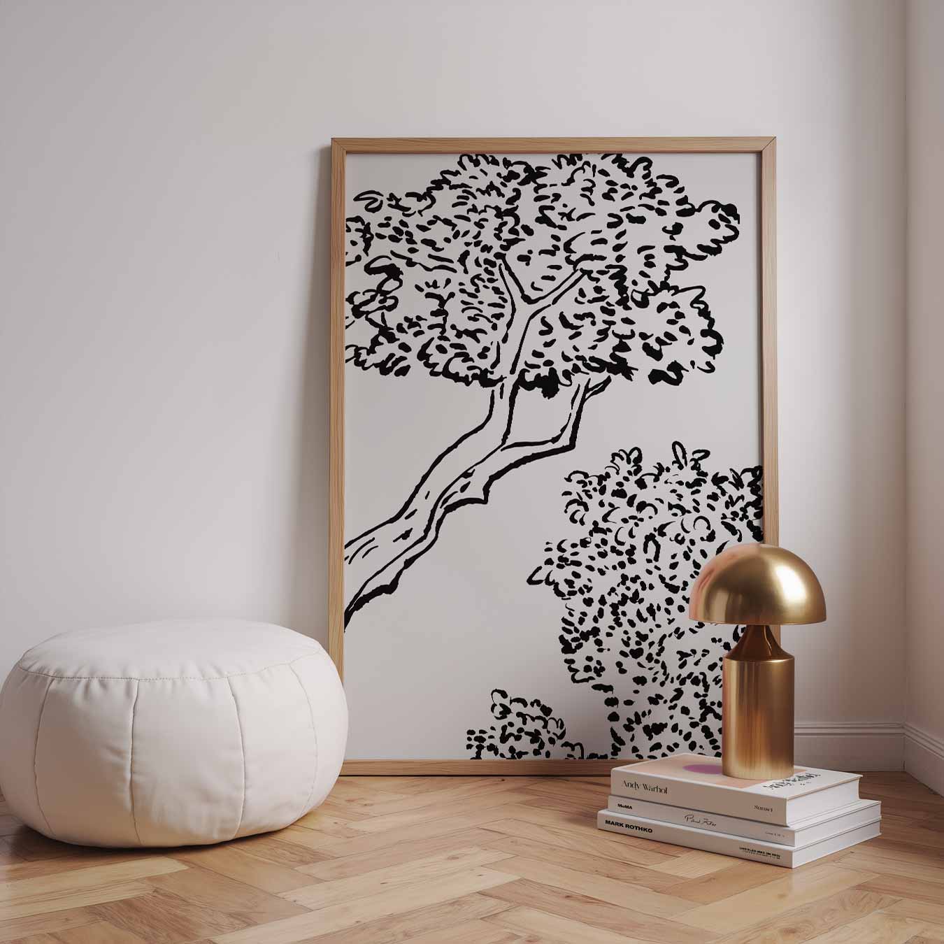 Tijdloze Boomillustratie Poster-WallArtistic