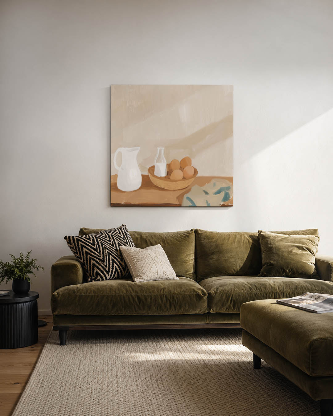 Rustige keukenscène Kunstwerk