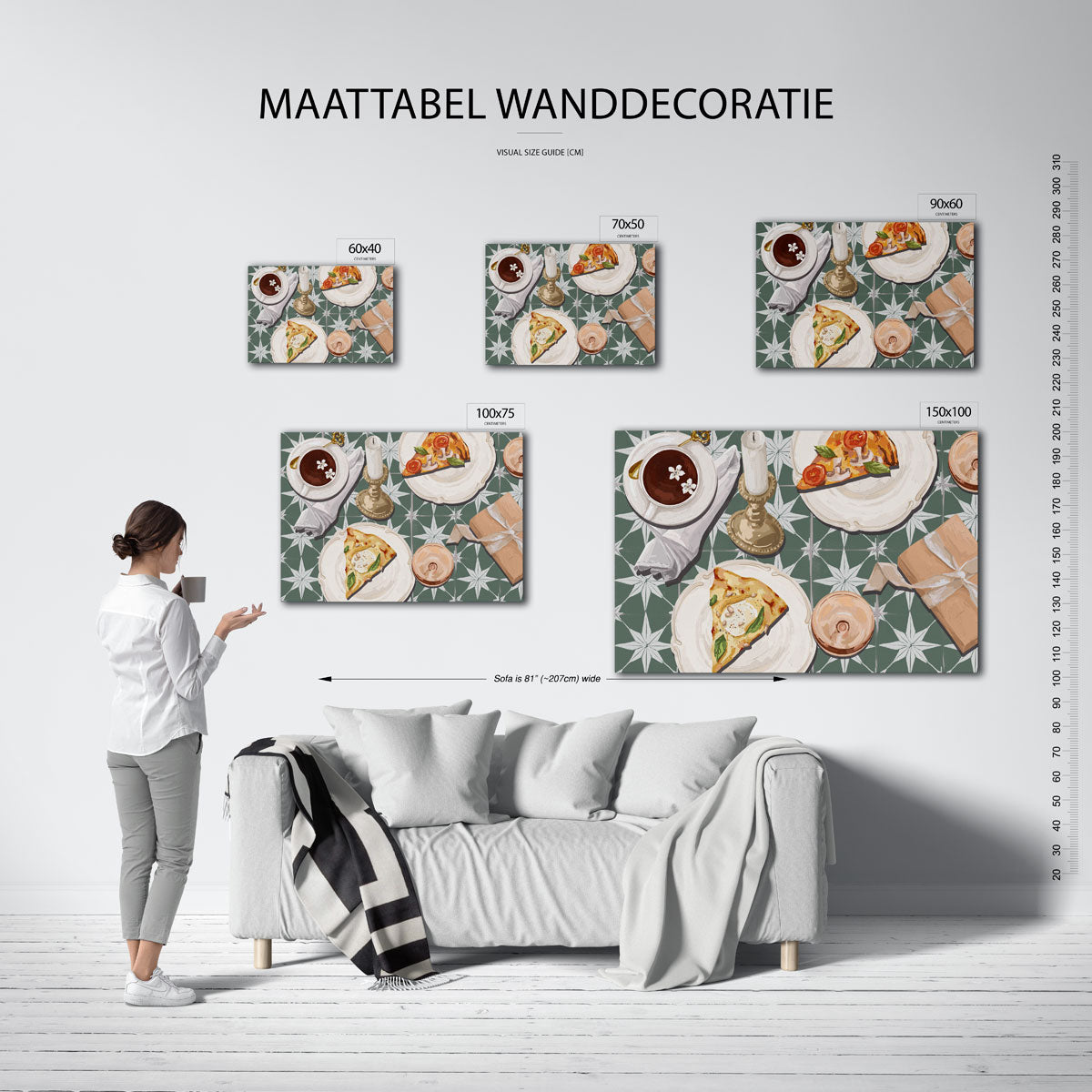 Eettafel compositie Kunstwerk