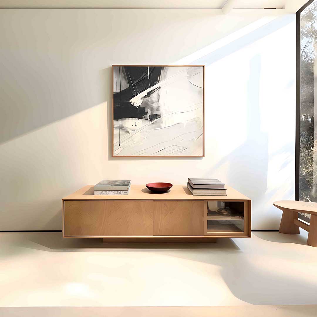 Abstracte zwart en wit Poster