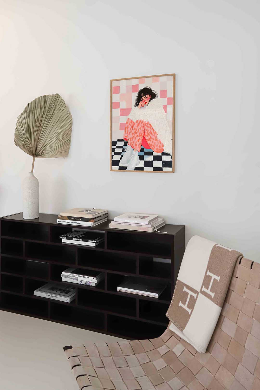 Vrouw met bontjas Poster