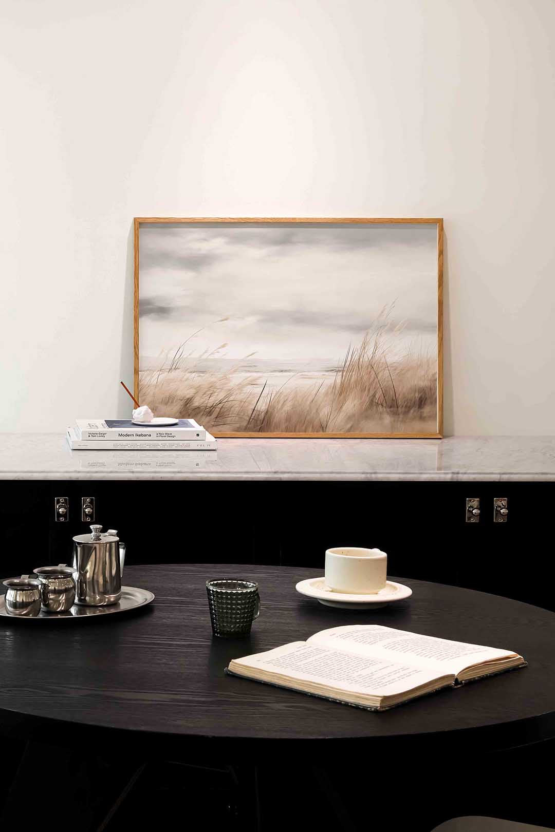 Grassen en wolken Poster