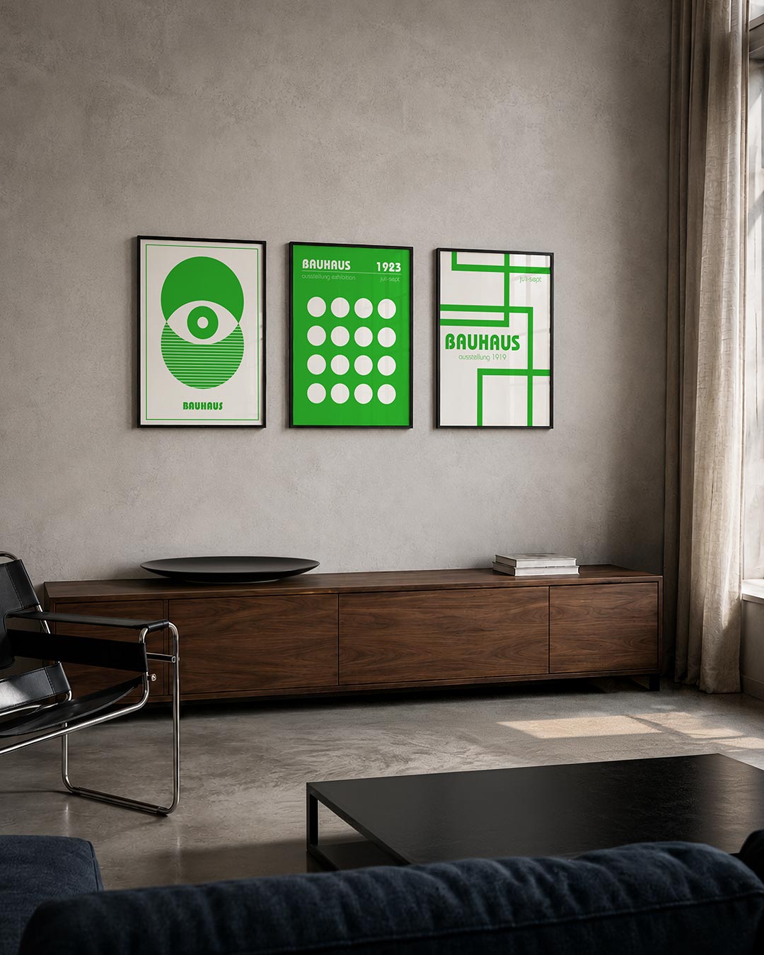 Groene cirkelcompositie Posterset