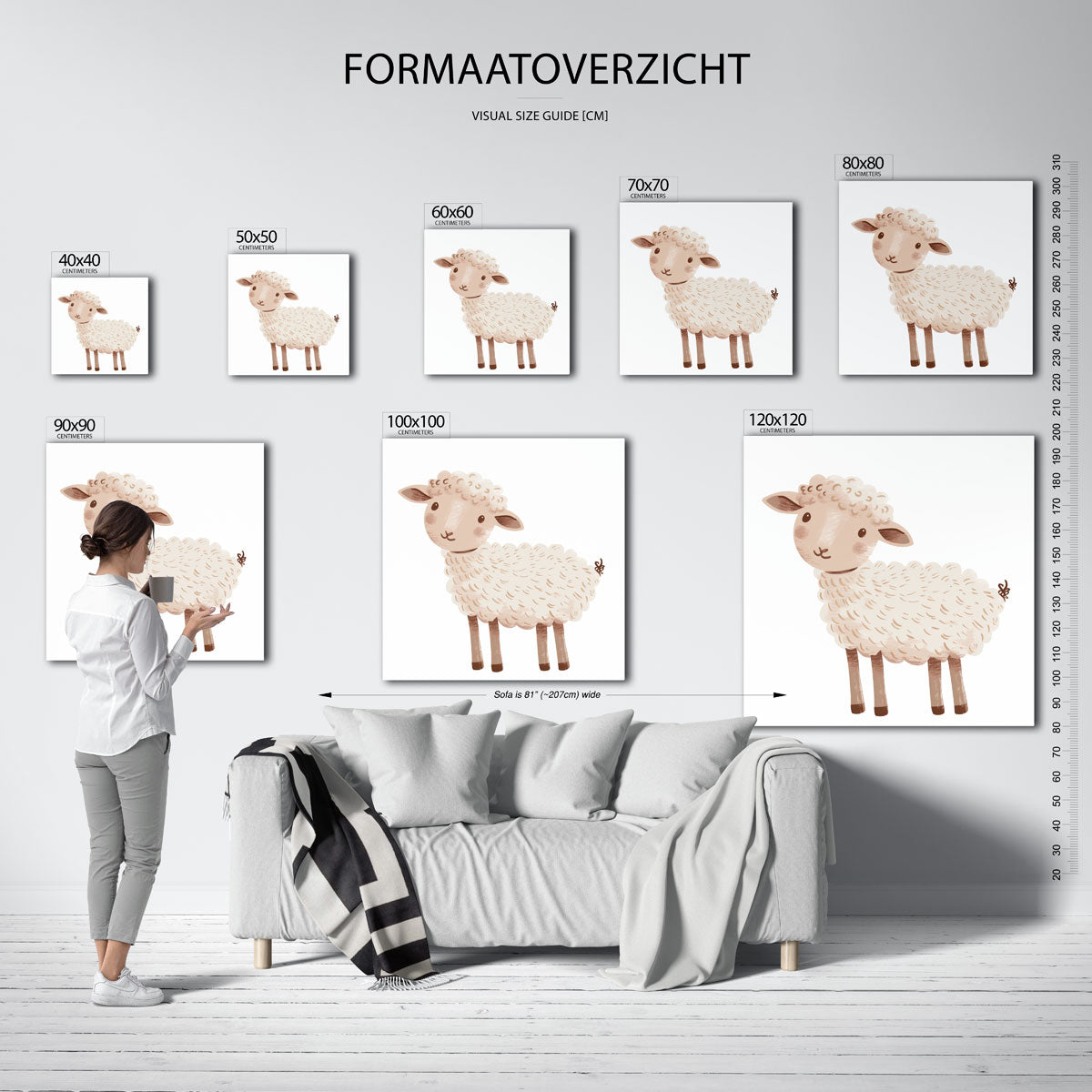Schattig schaap Poster