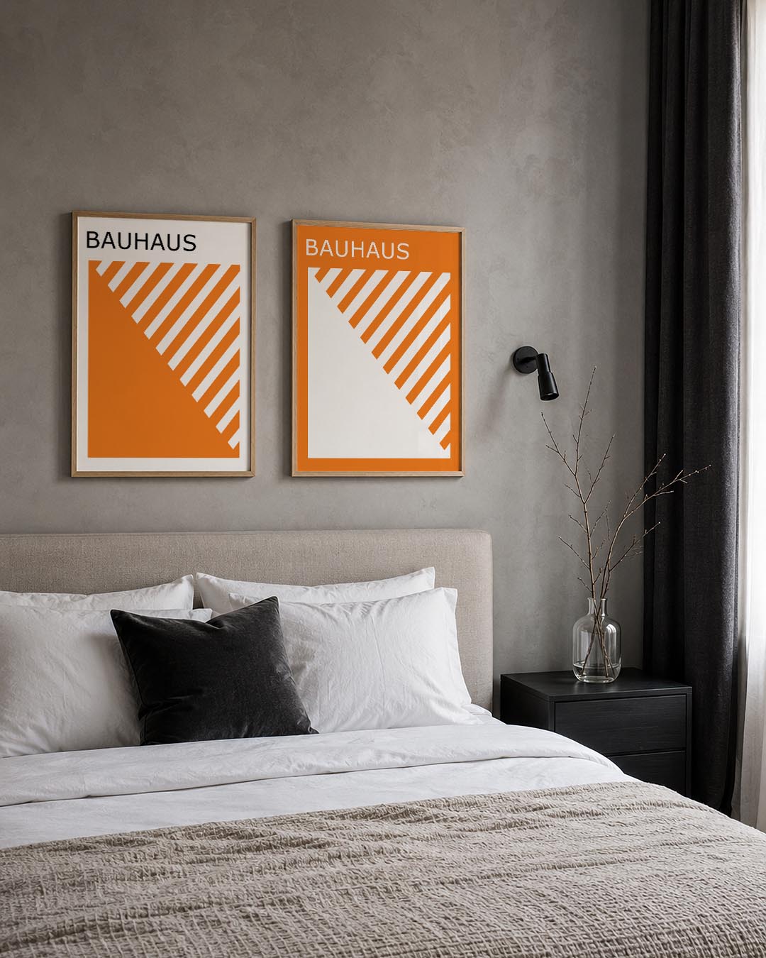 Oranje lijnenspel Posterset