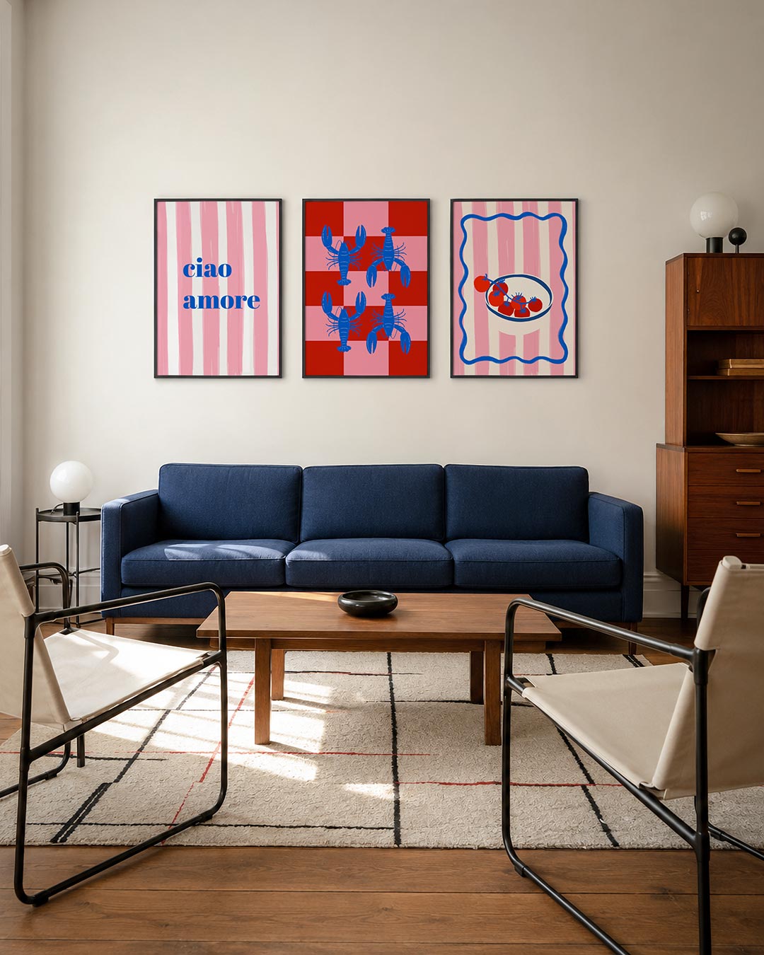 Strepen en woorden Posterset