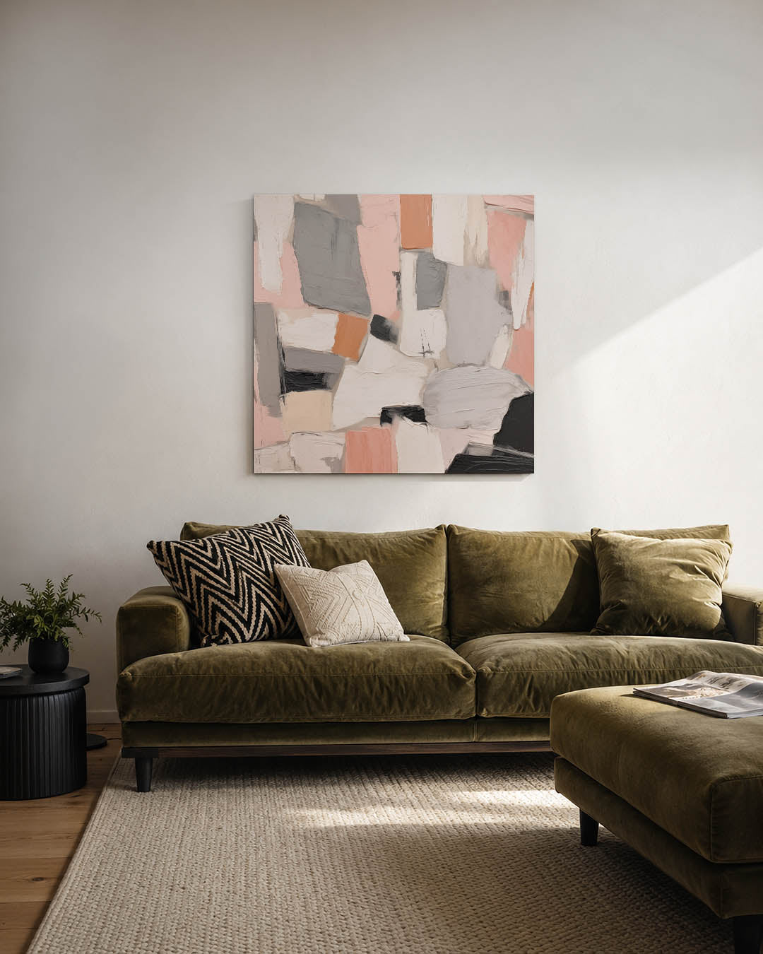 Geometrische kleurencompositie Kunstwerk