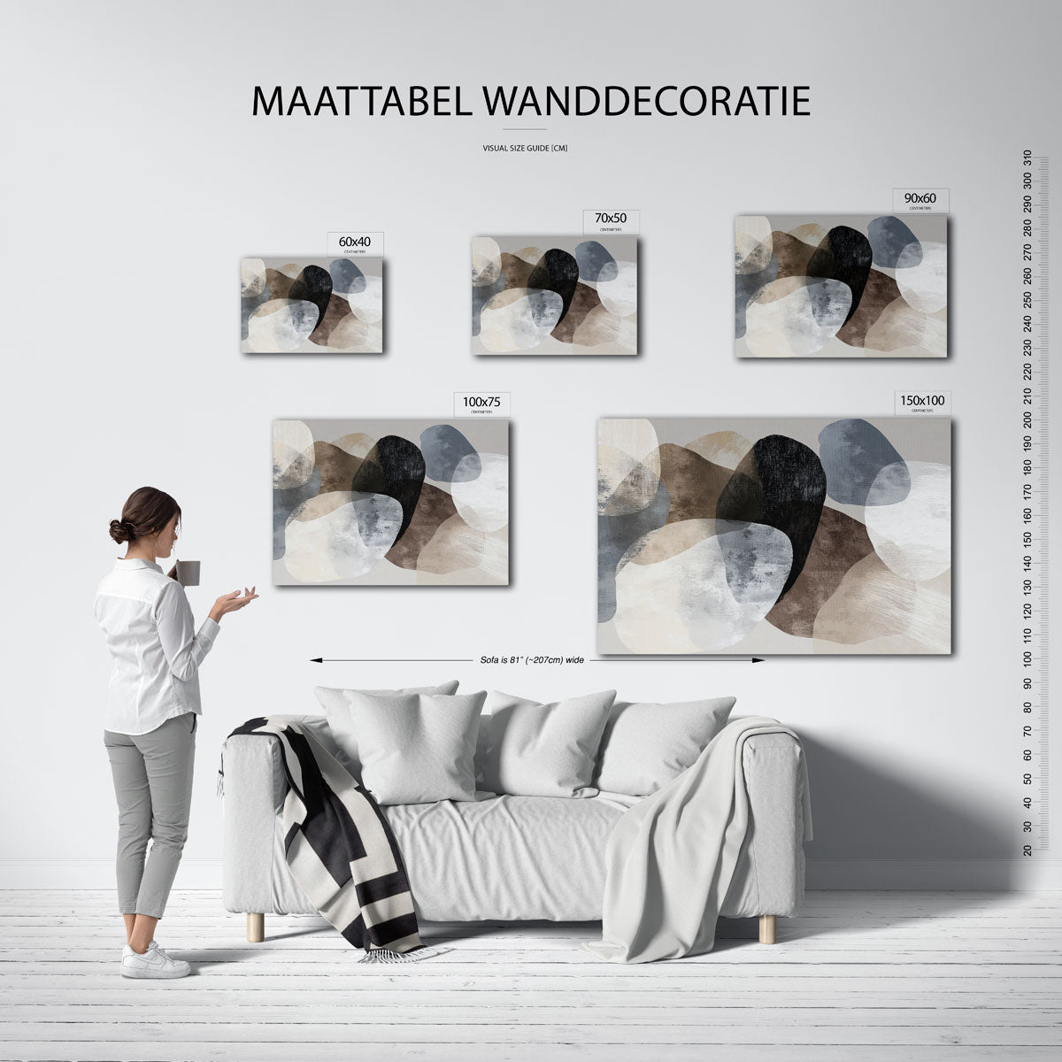 Organische vormen compositie Kunstwerk