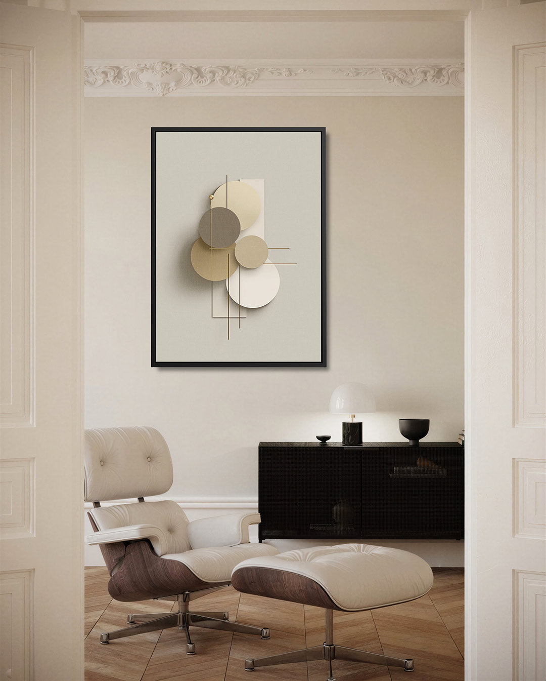 Geometrische cirkelcompositie Kunstwerk