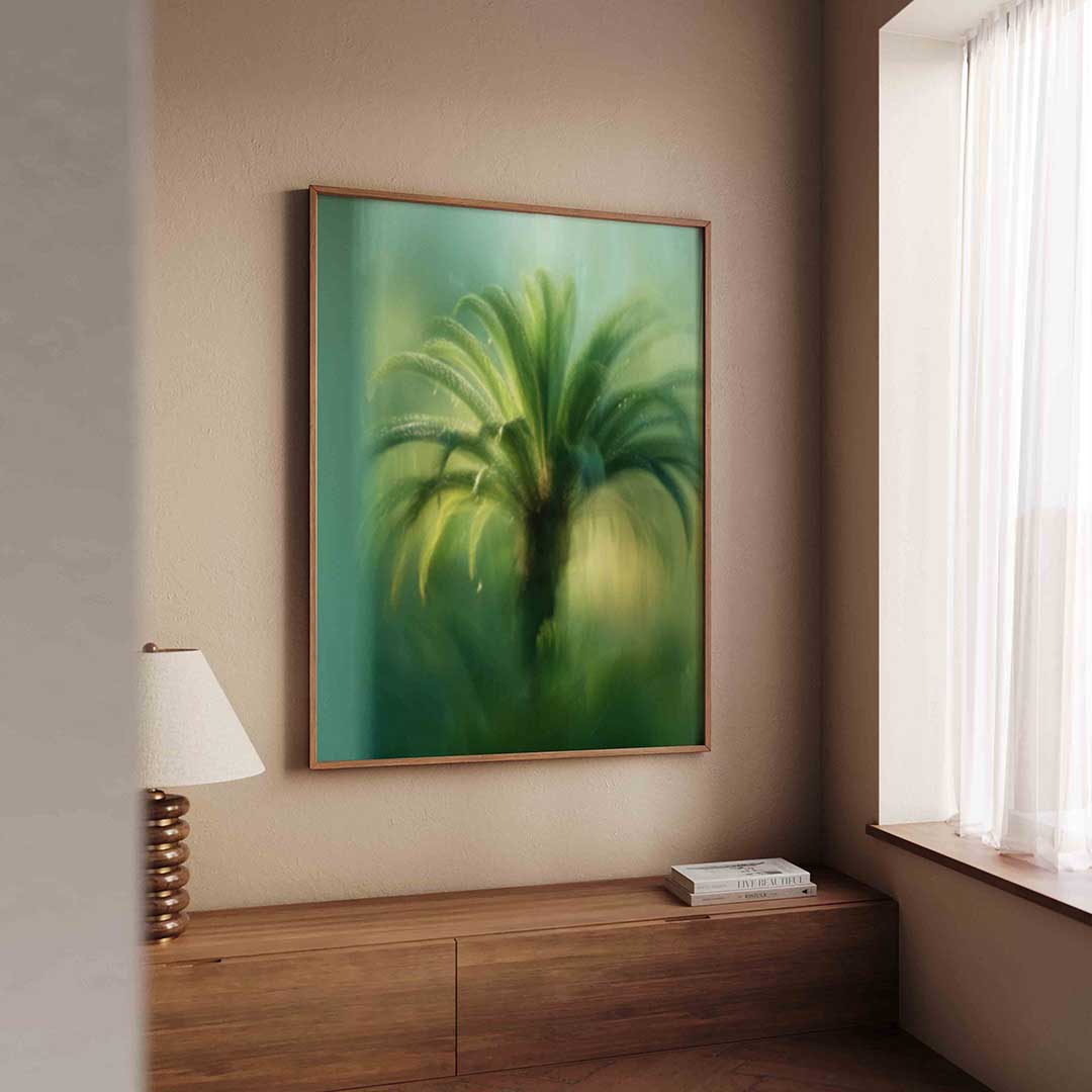 Groene palm Poster