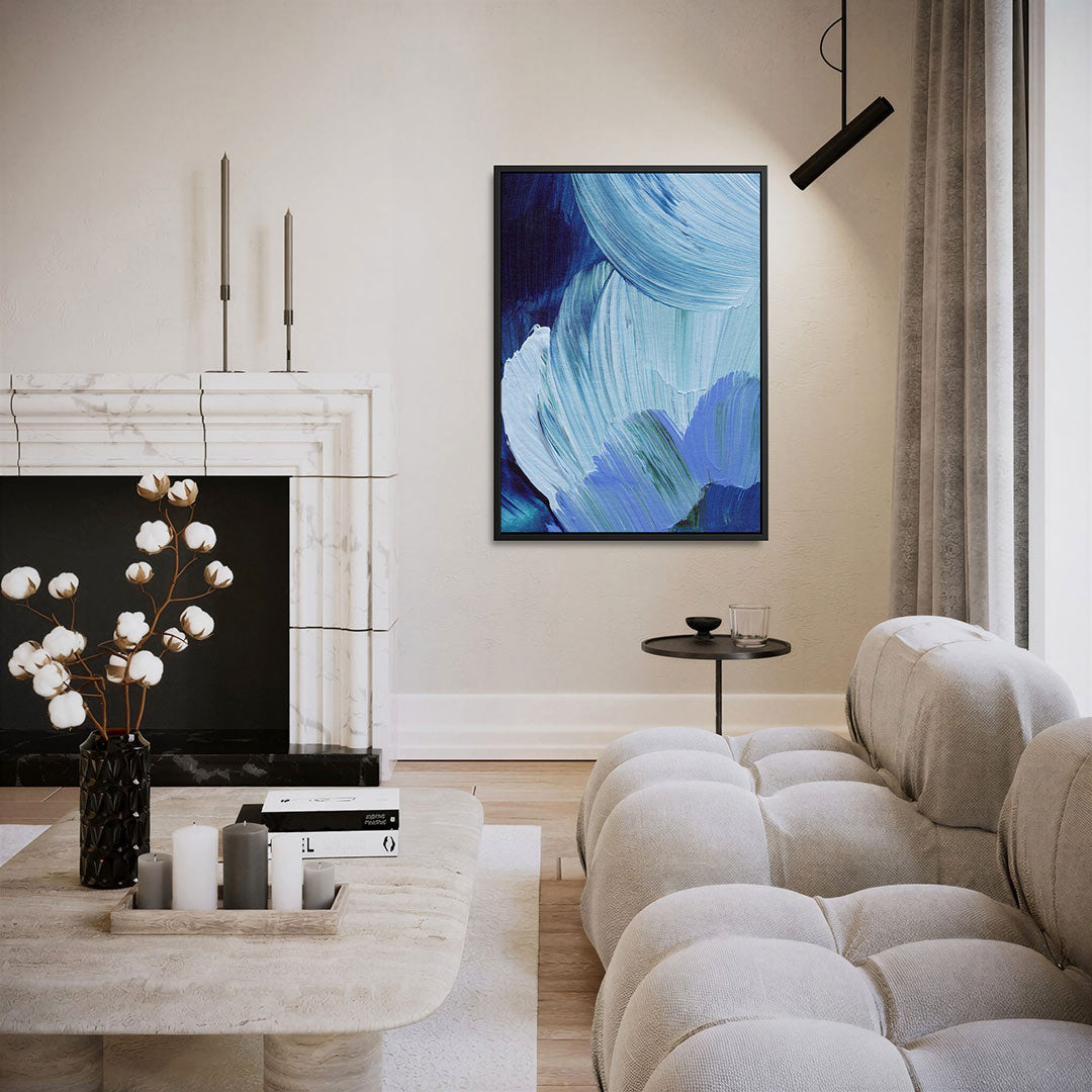 Vloeiende kleurencompositie Kunstwerk
