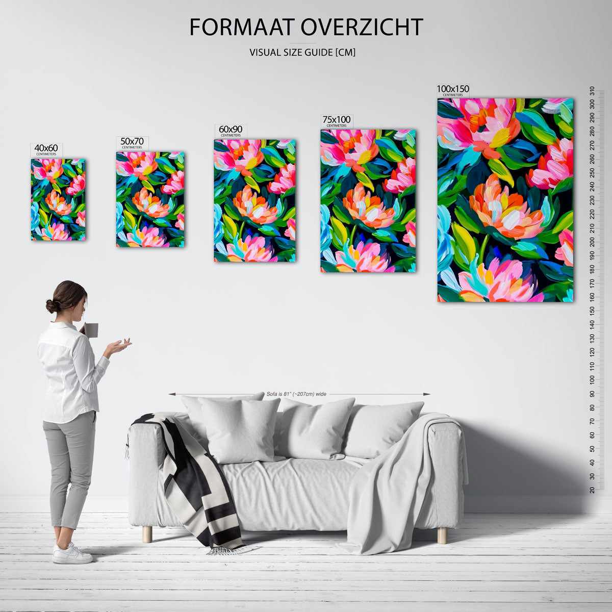 Kleurrijke bloemenpracht Kunstwerk