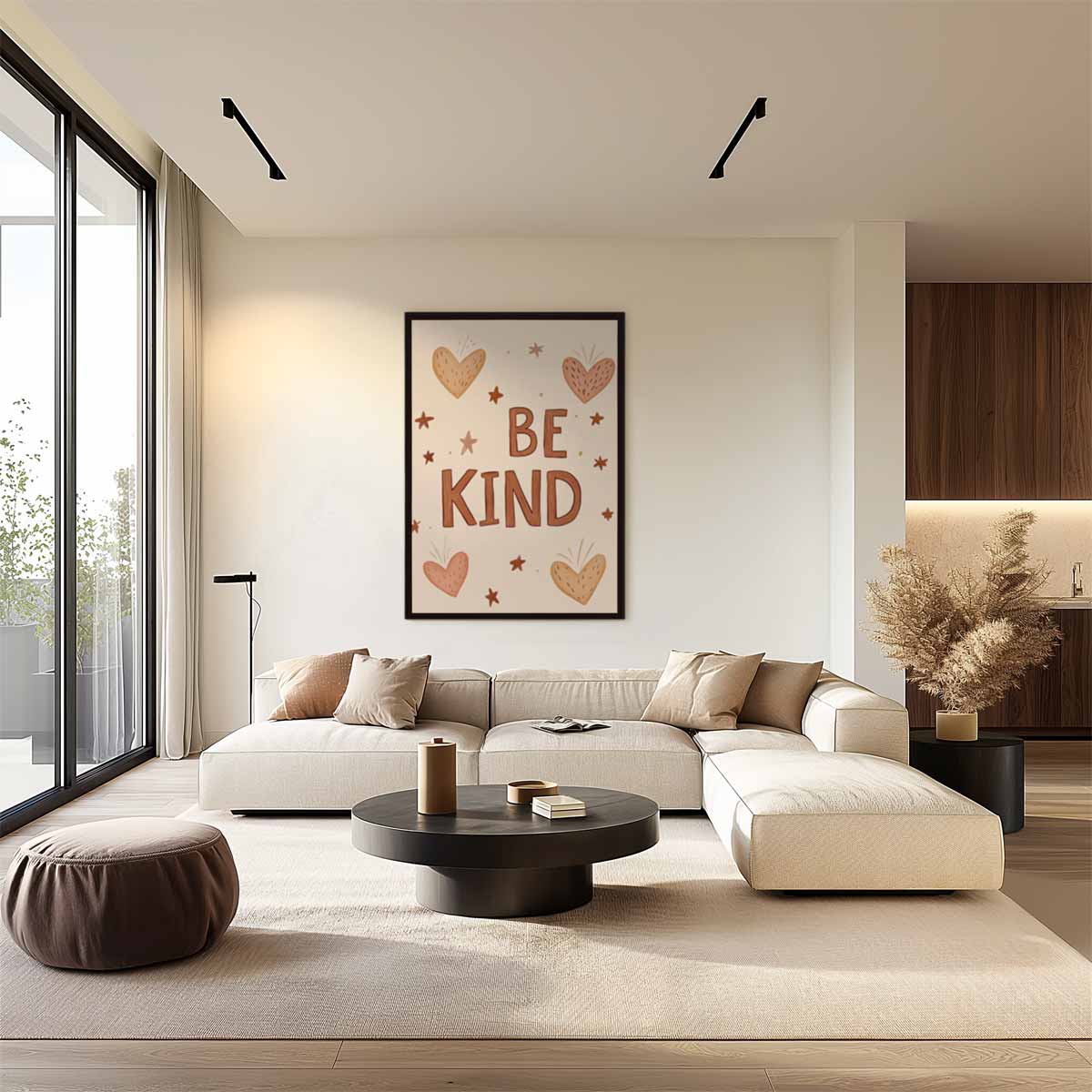 Wees Vriendelijk Poster Kunstwerk-canvas-dibond-plexiglas-wanddecoratie-WallArtistic