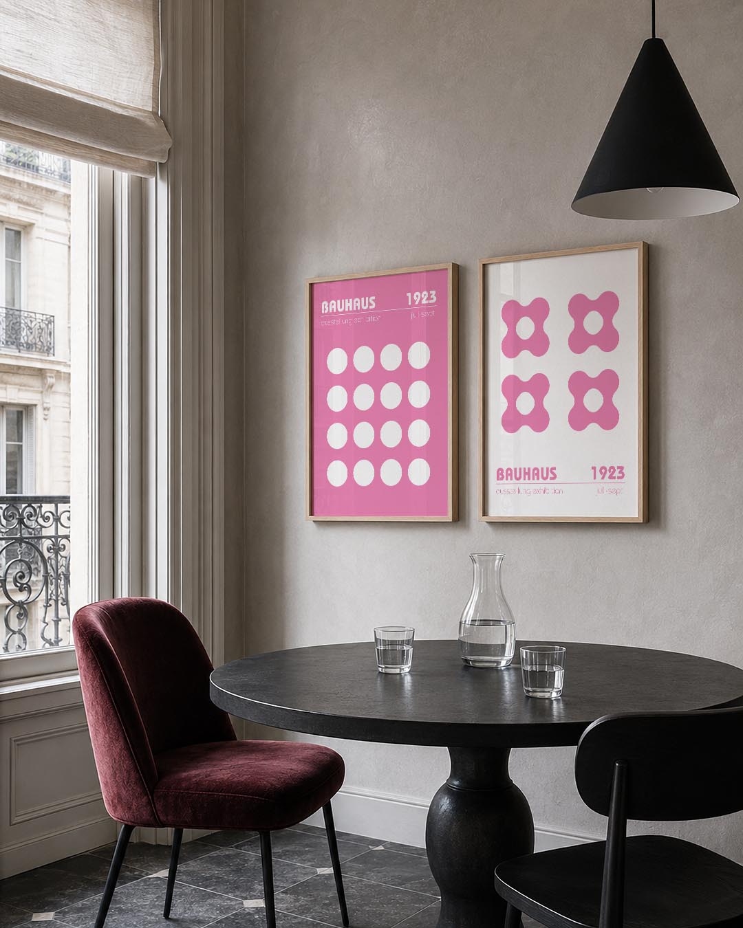 Cirkelpatroon en tekst Posterset