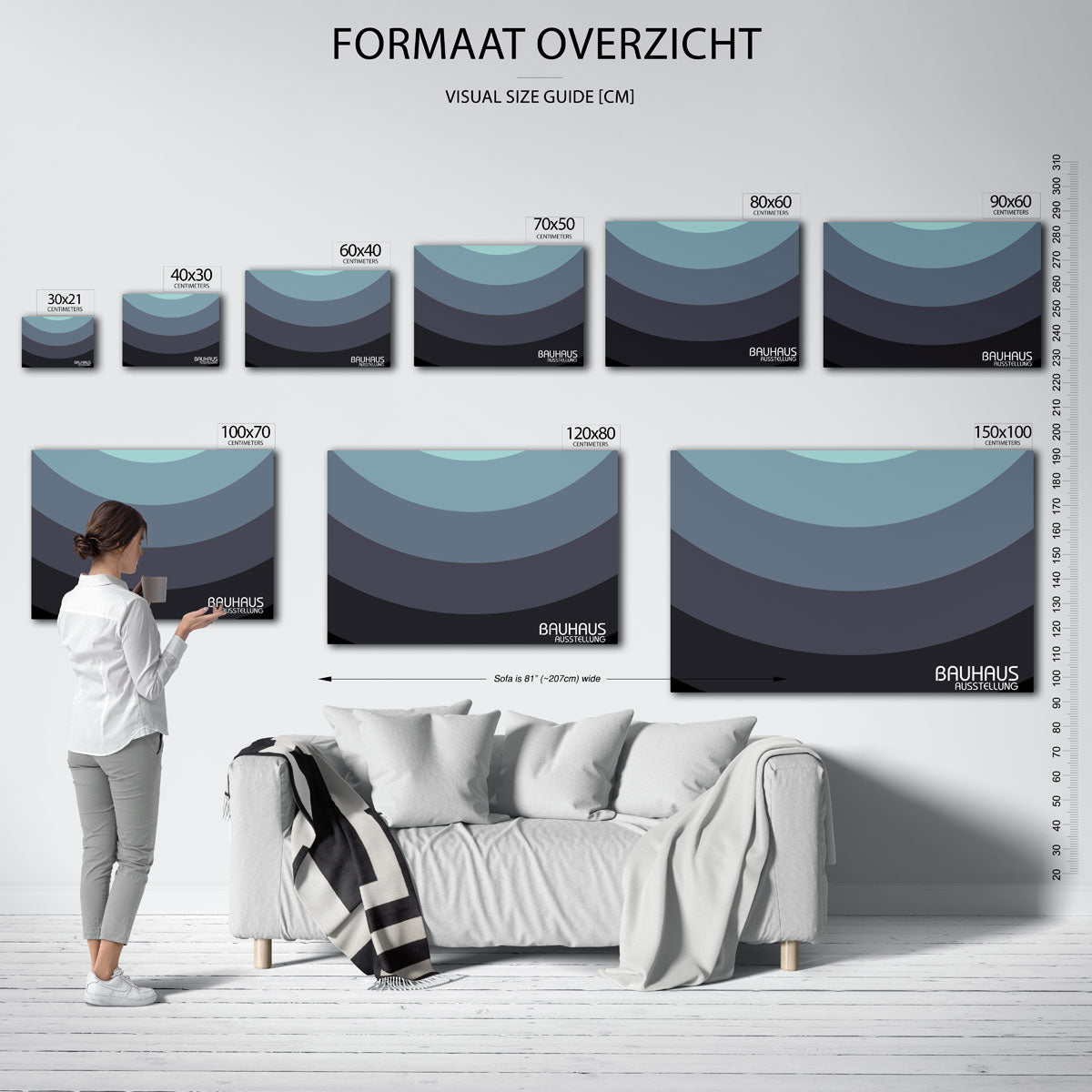 Gelaagde kleurbogen Poster