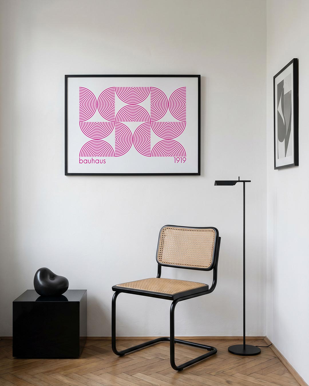 Cirkelpatroon en lijnen Poster