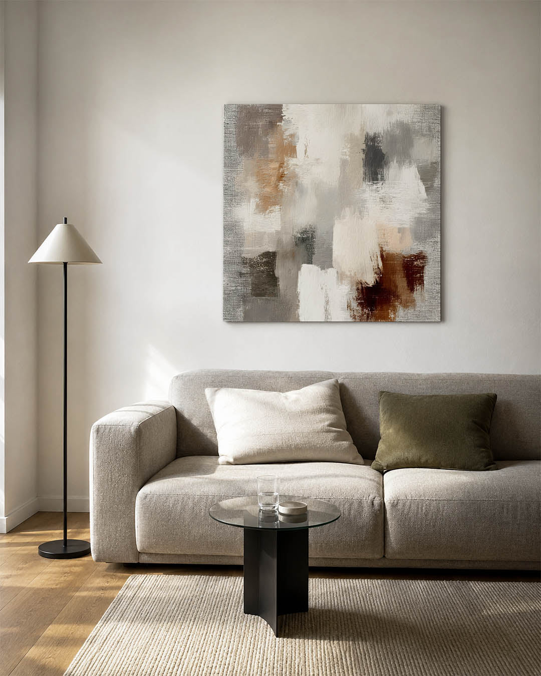 Neutrale kleurenmix Kunstwerk