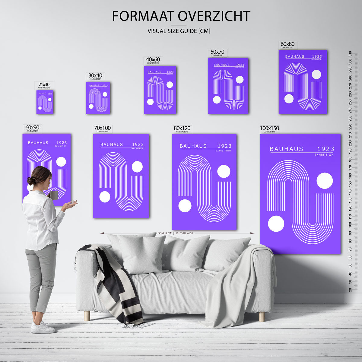Lijnen en cirkels Poster