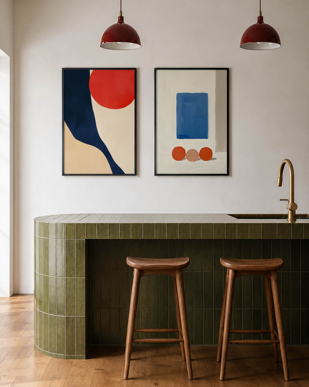 Vormen en kleurvlakken Posterset