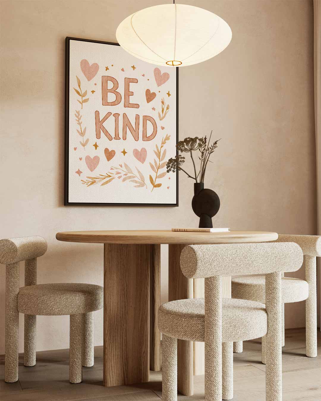 Inspirerende Be Kind Poster Kunstwerk-canvas-dibond-plexiglas-wanddecoratie-WallArtistic